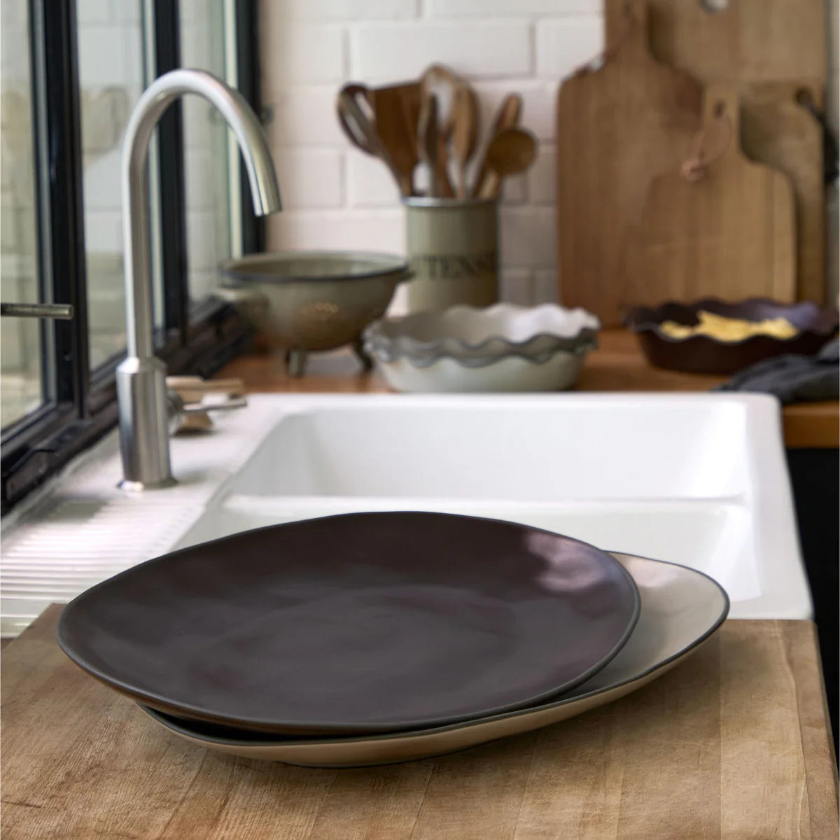Oval Platter Stacked Organic