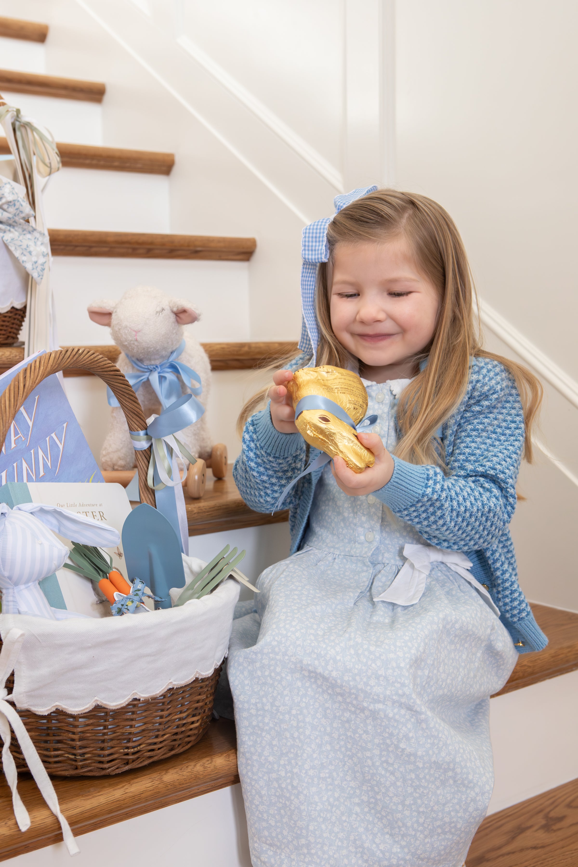 Bluebell Tweed Stitch Bow Cardigan