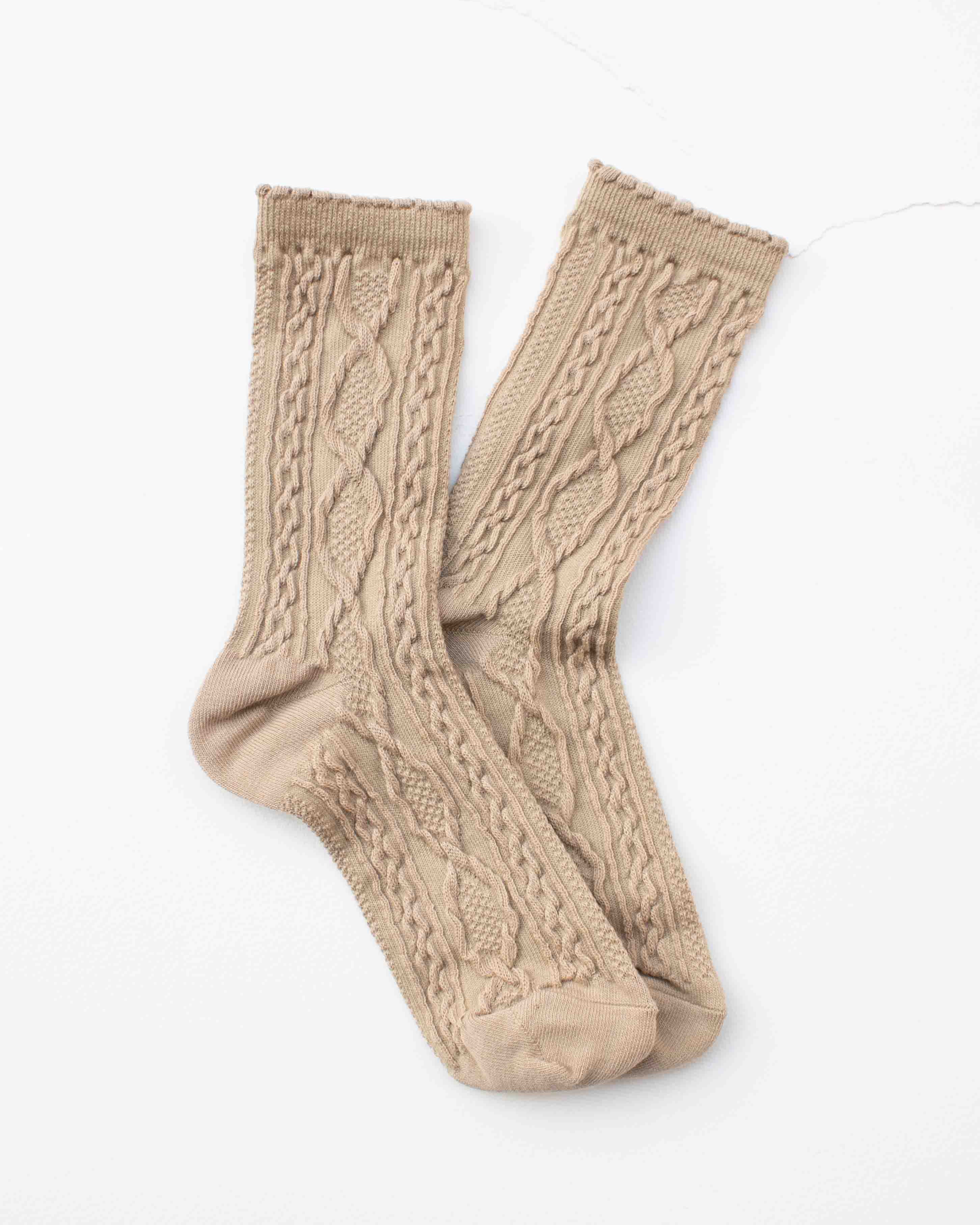 Twist Cotton Crew Socks