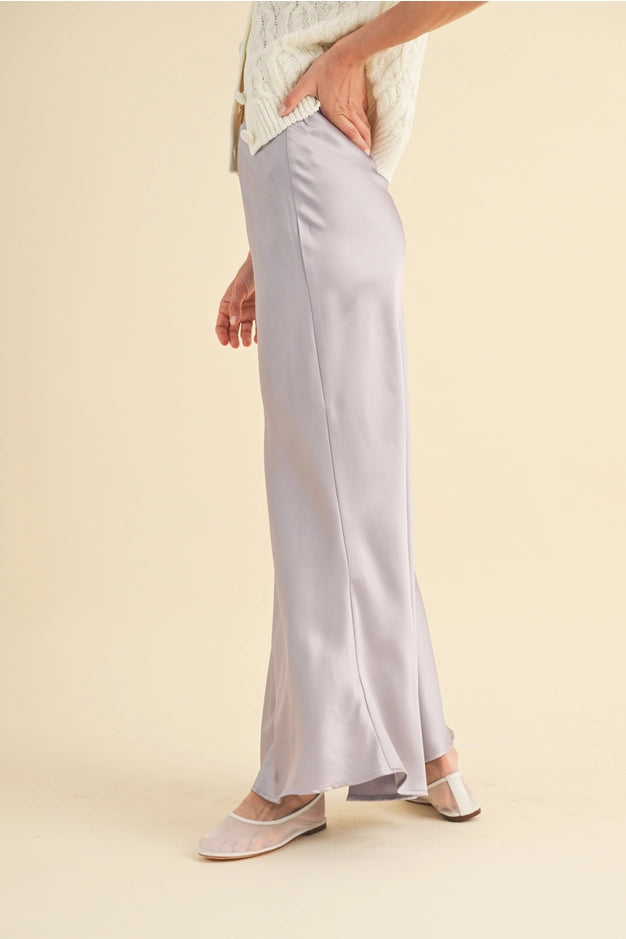 Satin Midi Skirt