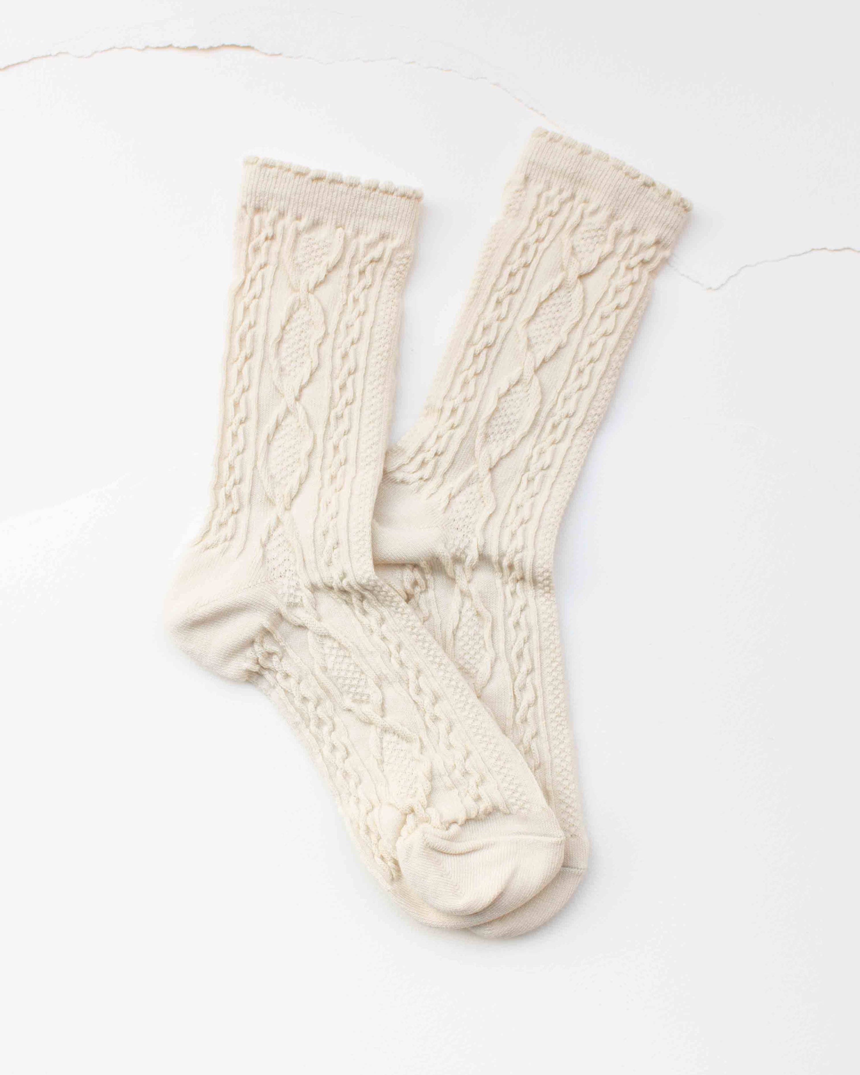 Twist Cotton Crew Socks