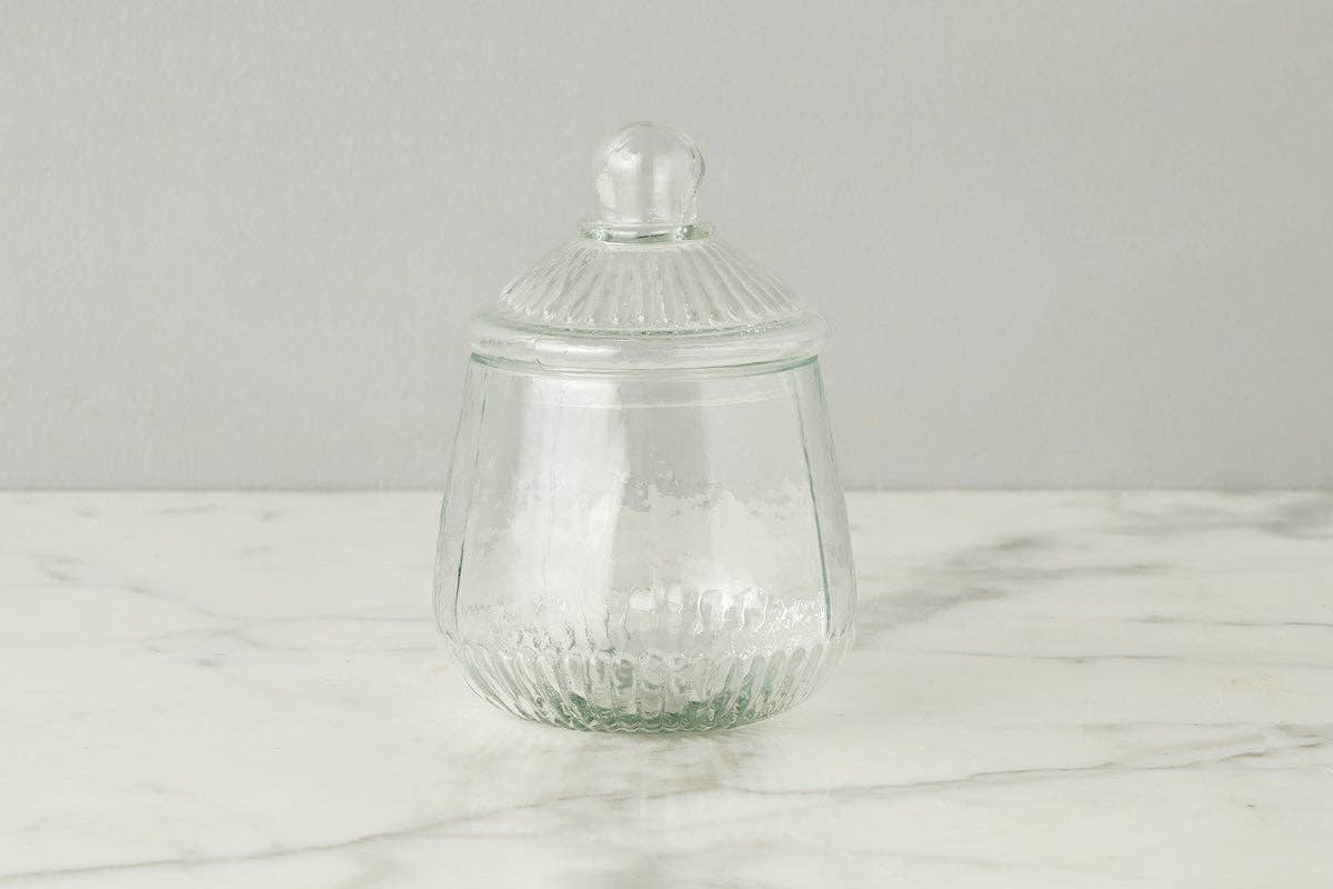 French Glass Bistro Biscuit Jar with Lid