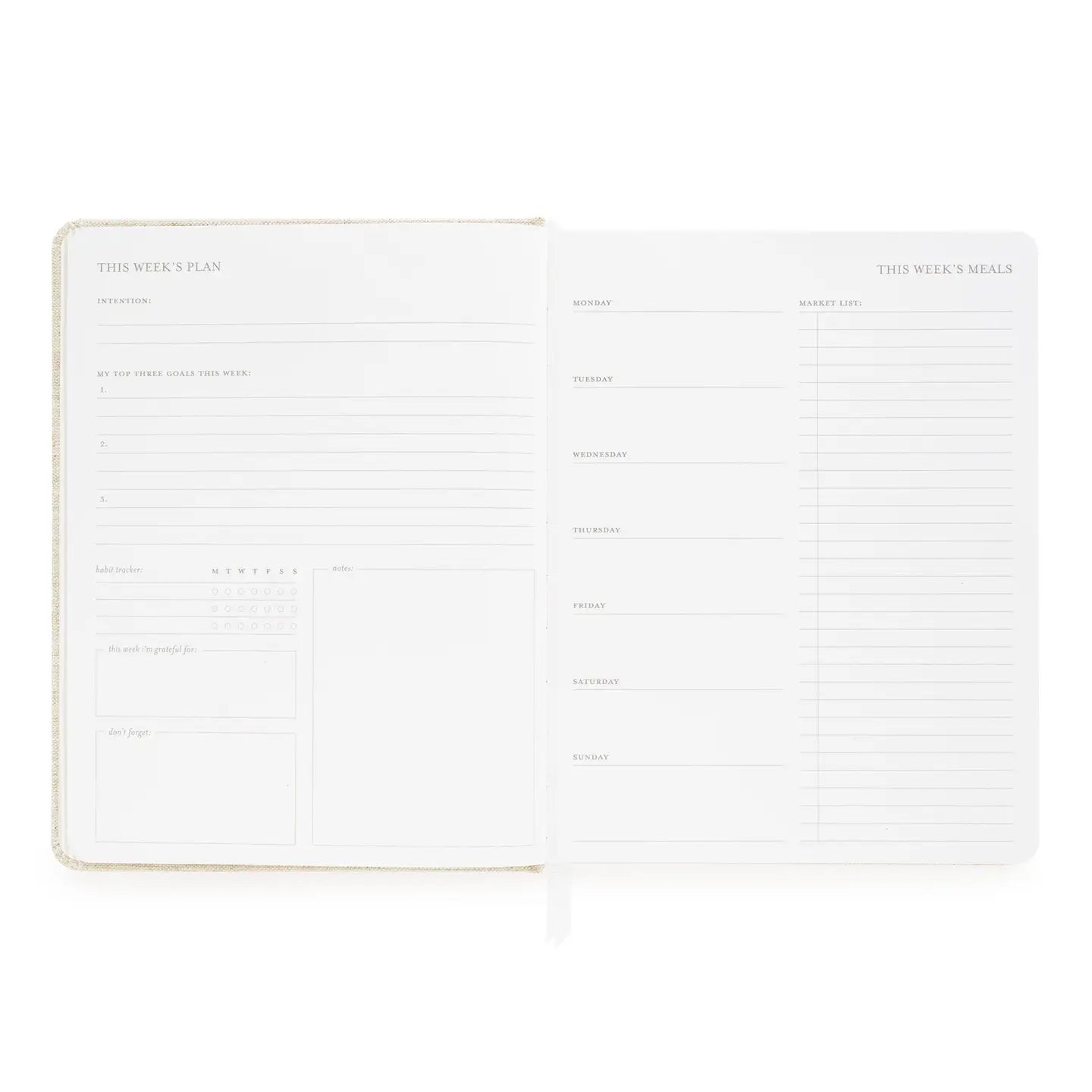 Undated Daily Planner Pale Pink