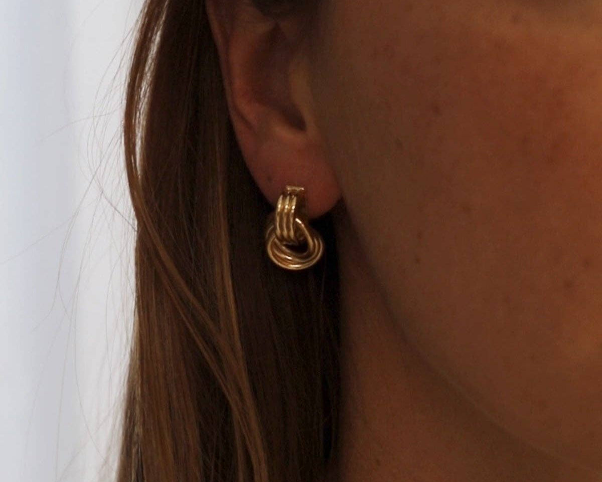 Trinity Knot Studs Gold