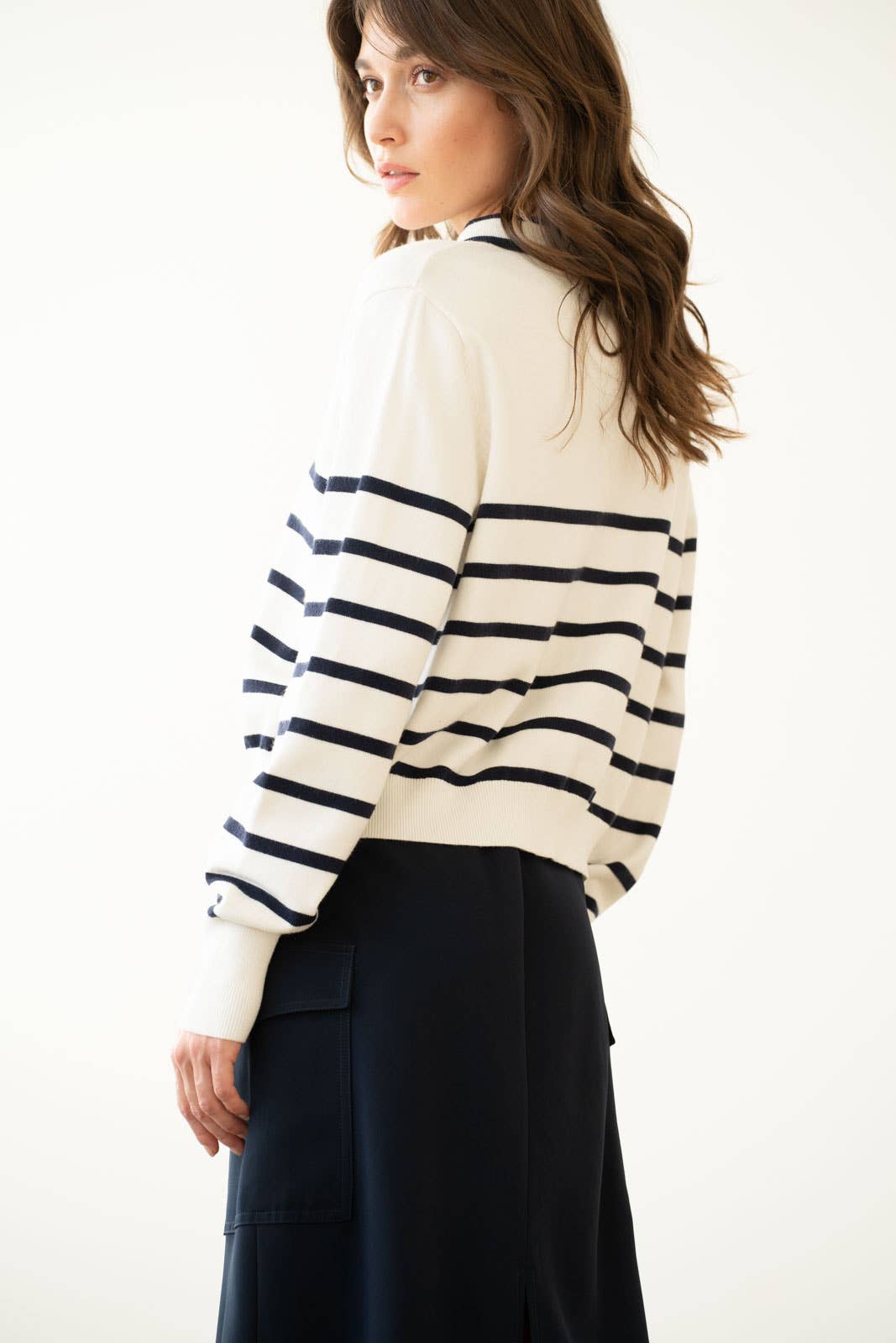 Striped Knitted Cardigan