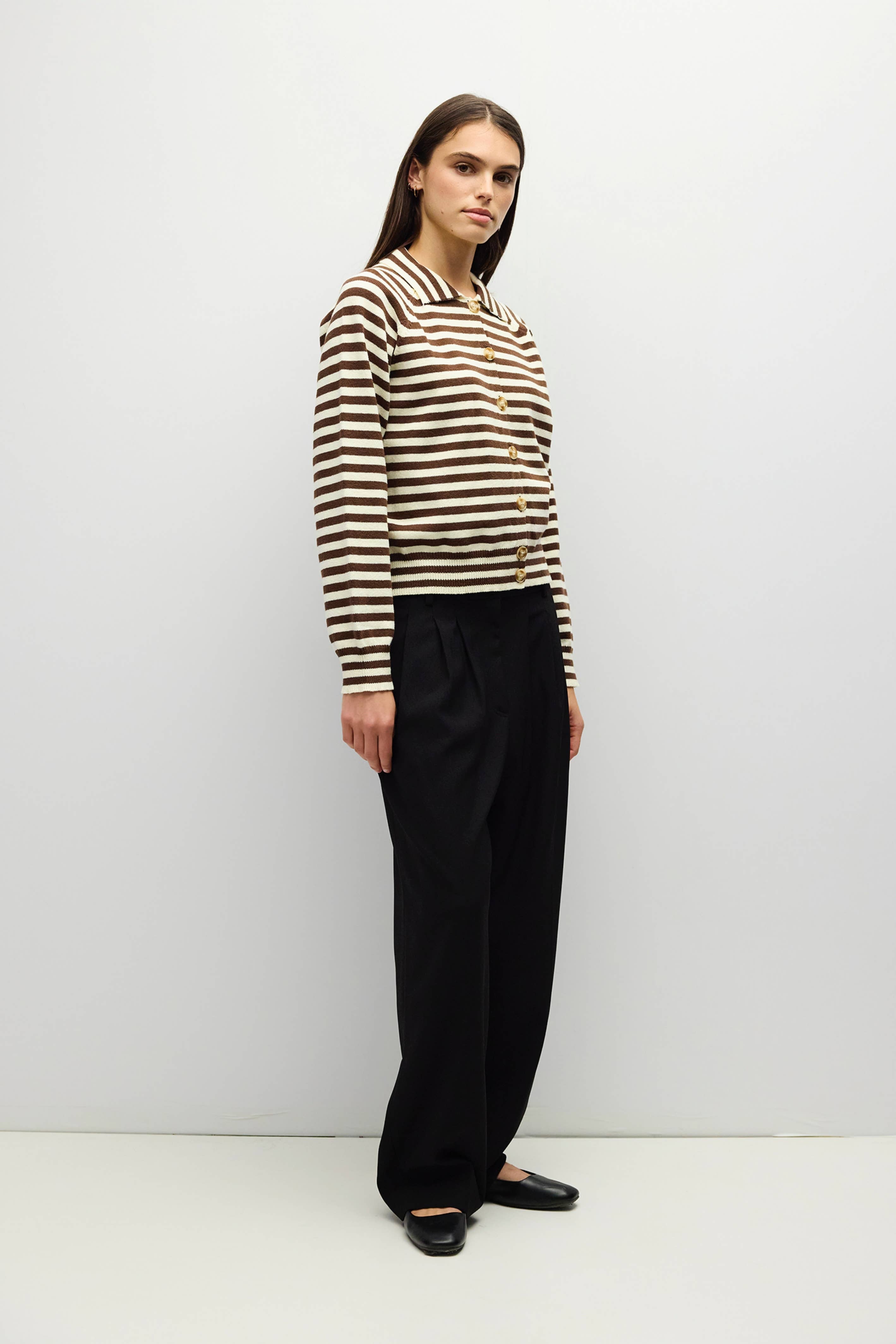 Lena Striped Cardigan