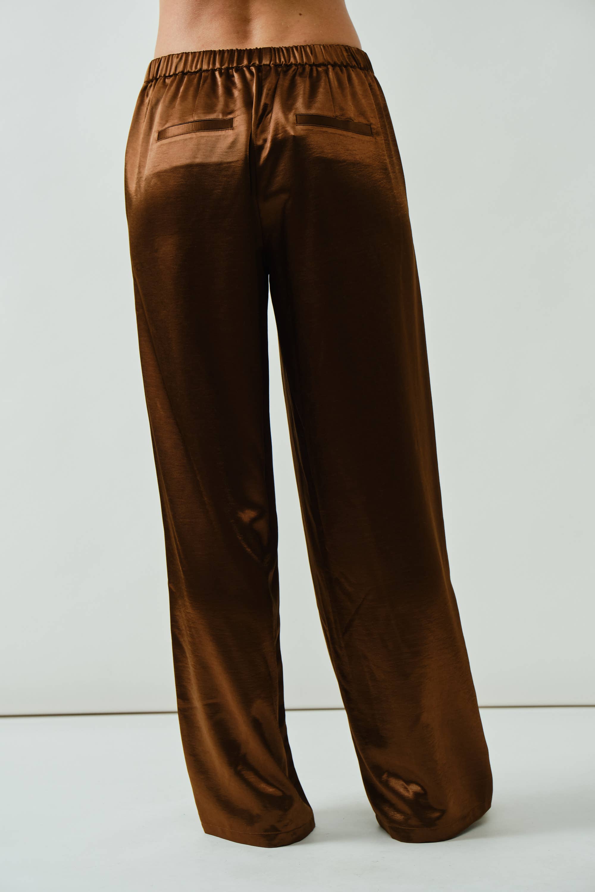 Textured Heavyweight Satin Comfy Pants