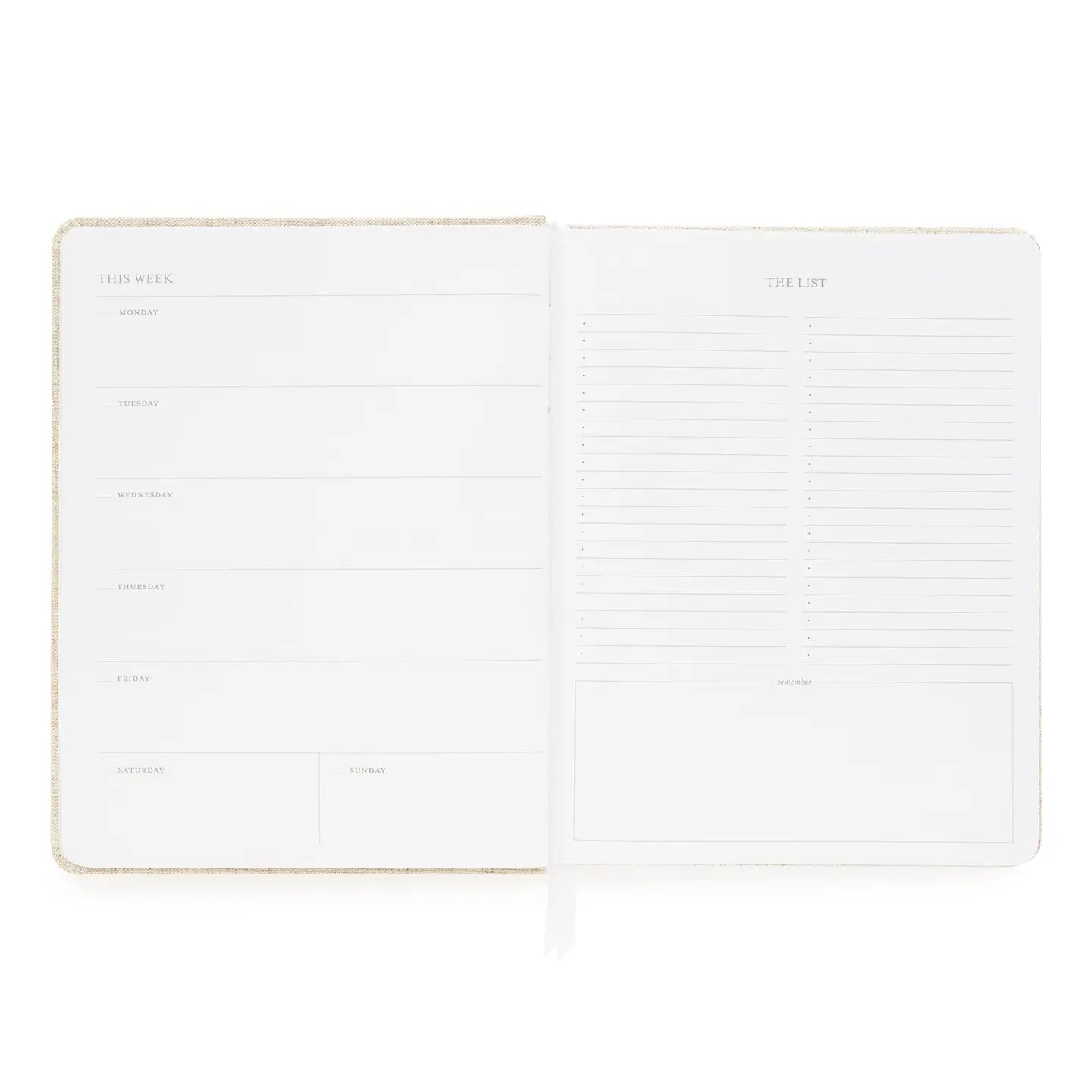 Undated Weekly Planner, Flax