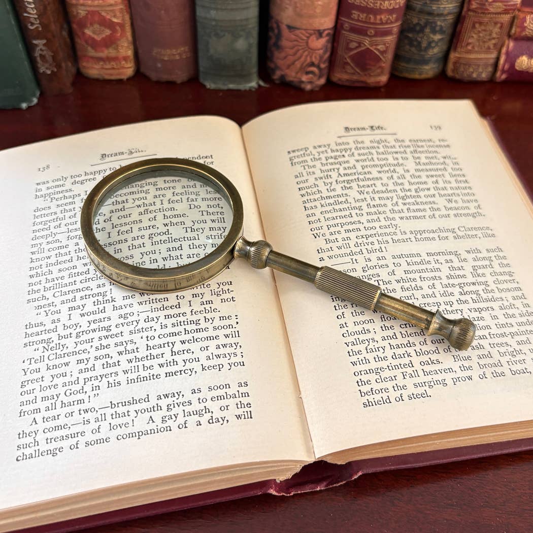 Antiqued Magnifying Glass