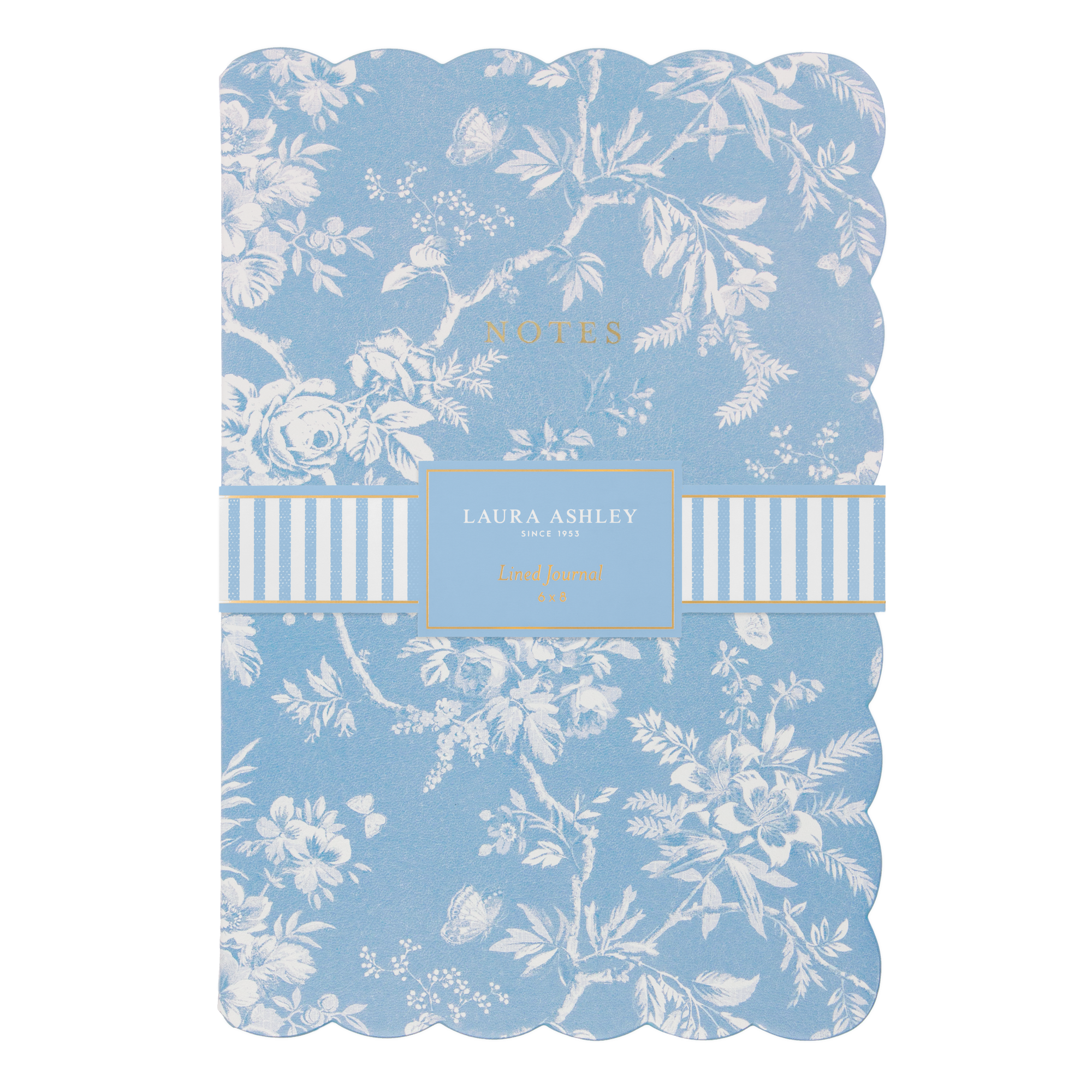 Heirloom Cottage Scalloped Blue Journal