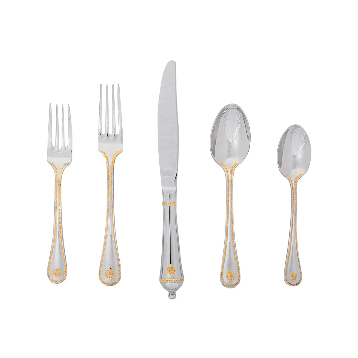 Place Setting Polished with Gold