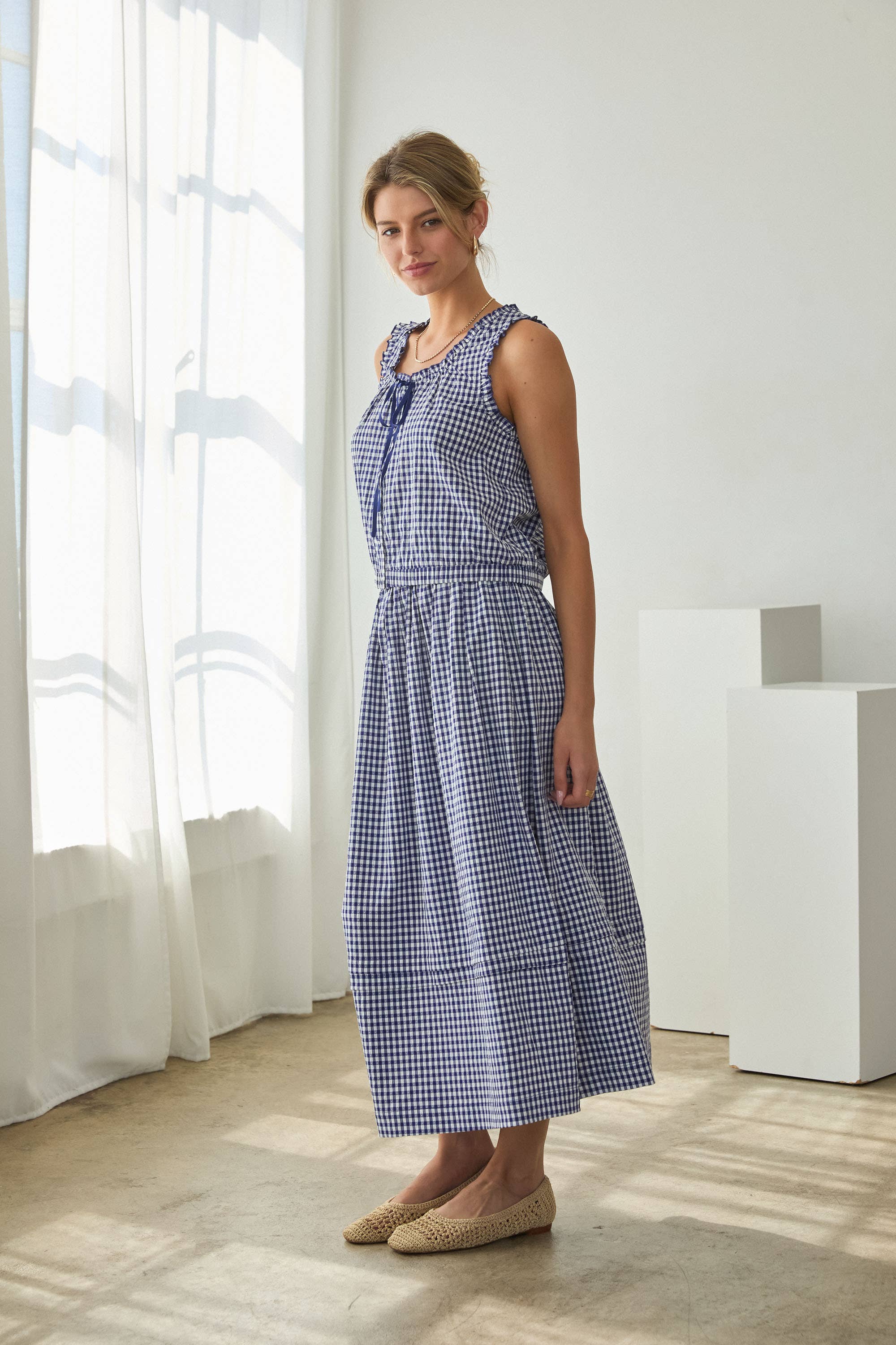 Gingham Sleeveless Top