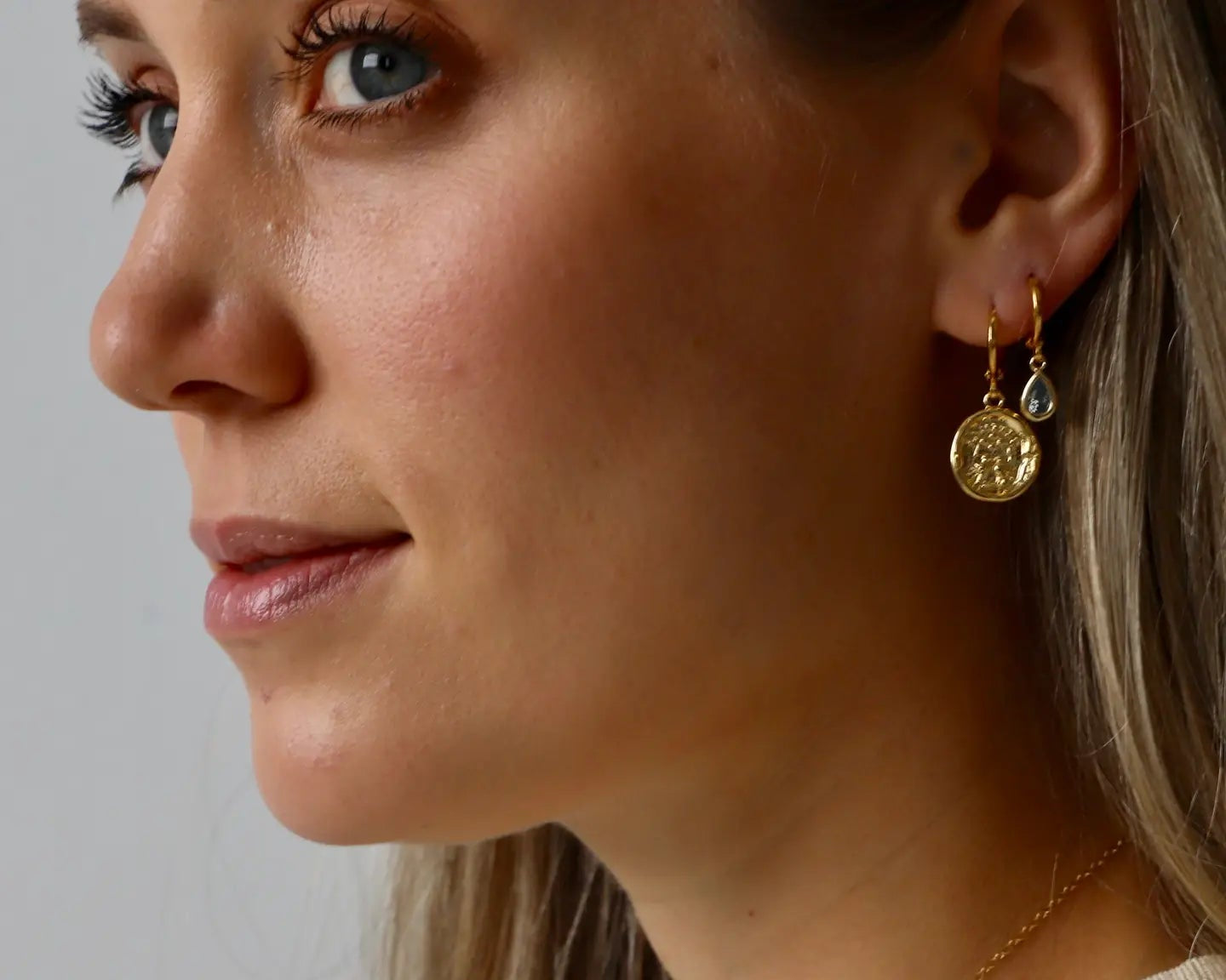 Wax Seal Huggie Earring