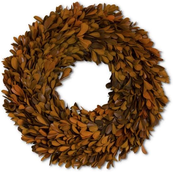 Orange Preserved Boxwood Wreaths