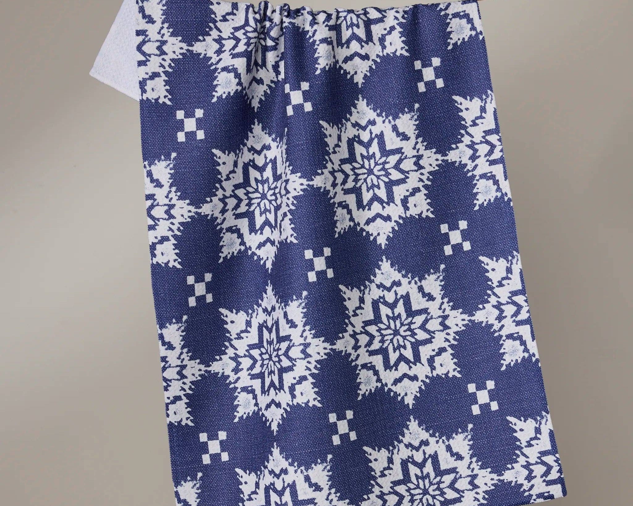 Iceflower Blue Tea Towel