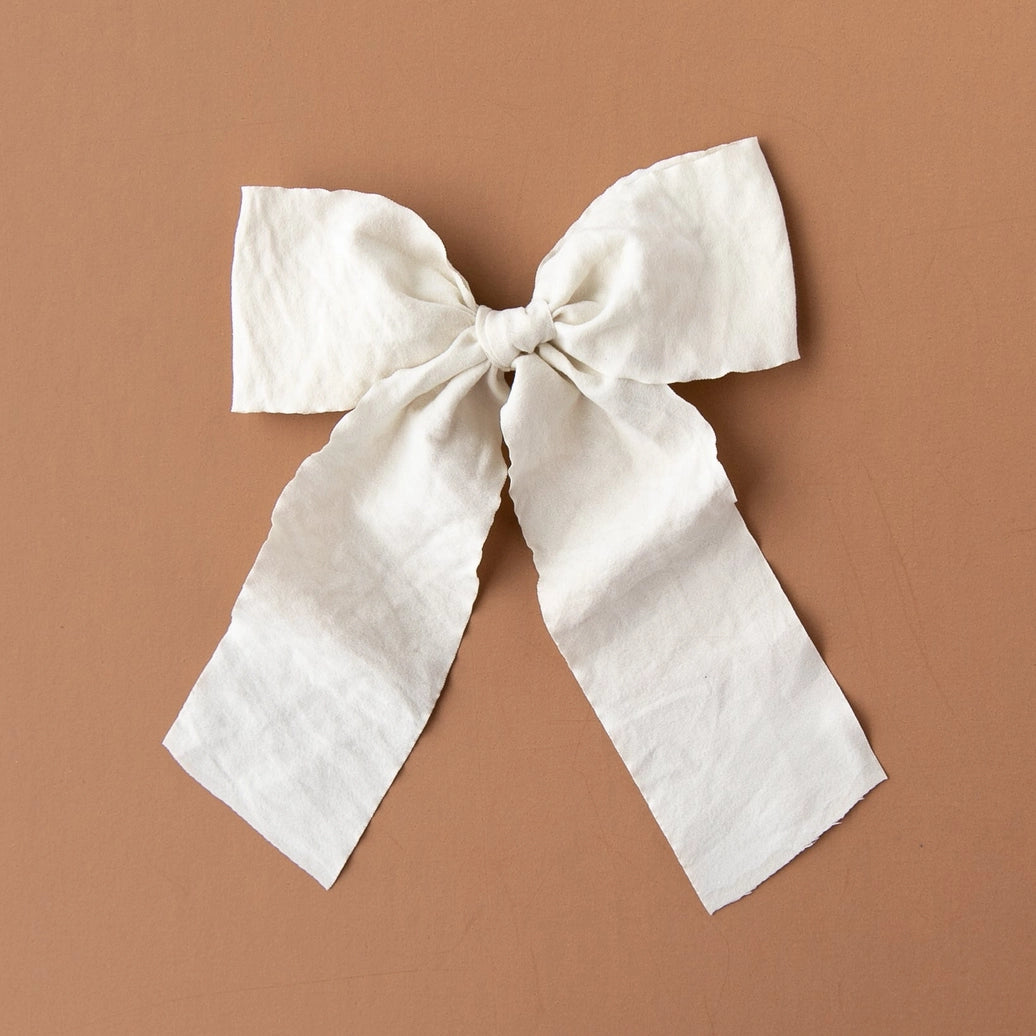 Antique White | Statement Ribbon Bow