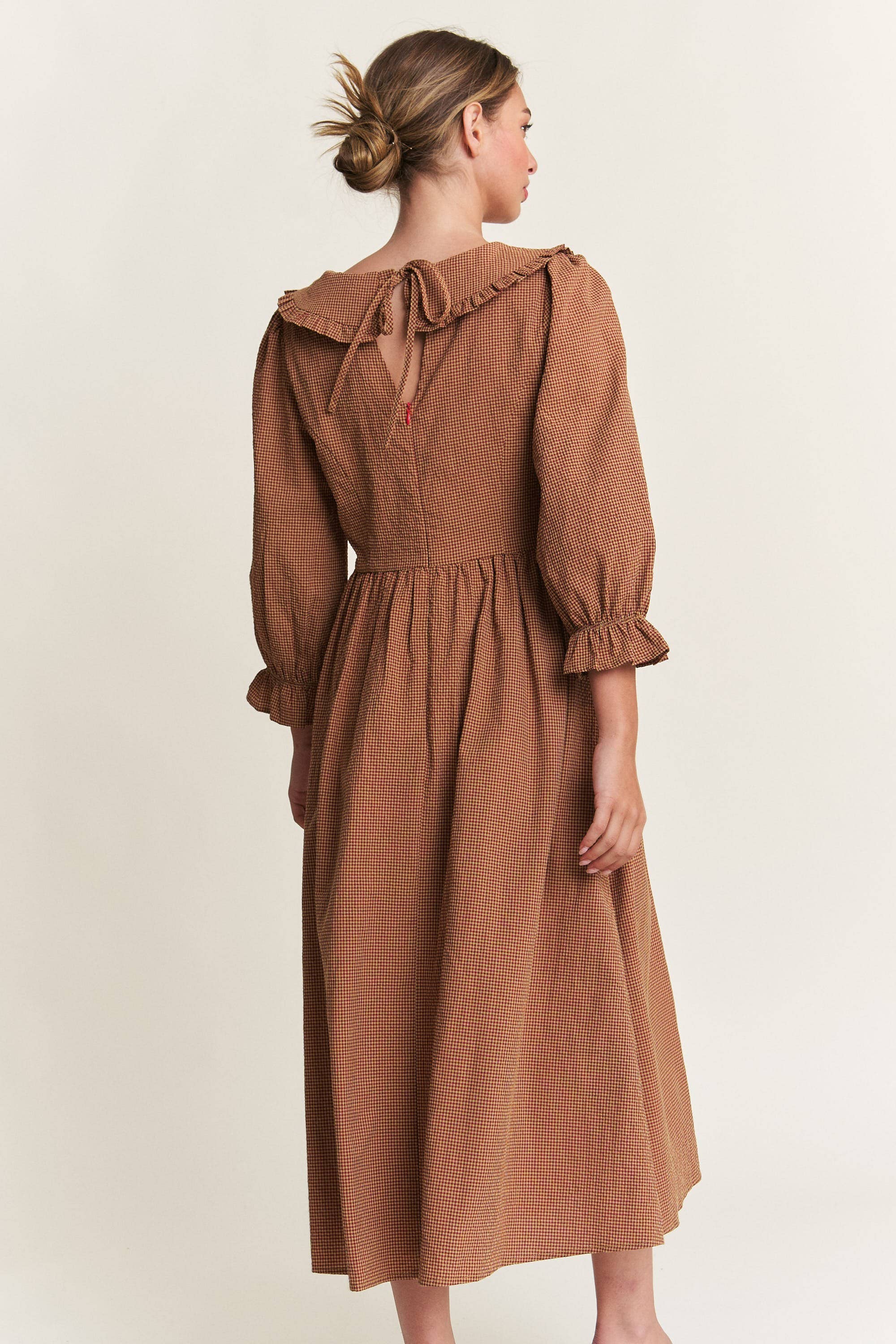 Burgundy Amber Midi-Dress