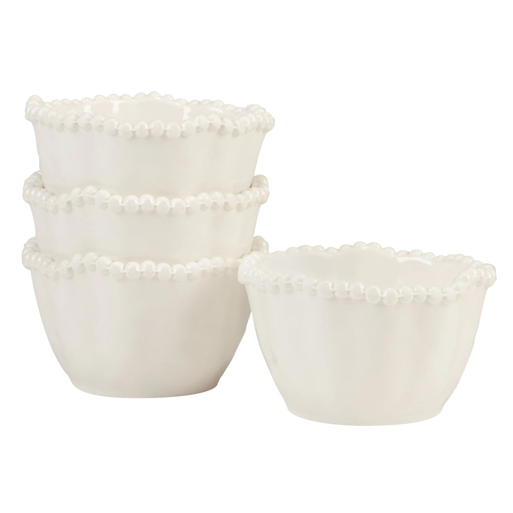Perlette Cream Melamine Set of 4 - 4.625" Dipping Bowls