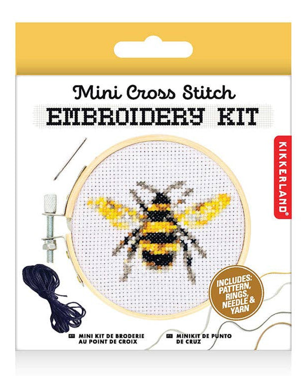 Bee Mini Cross Stitch Embroidery Kit