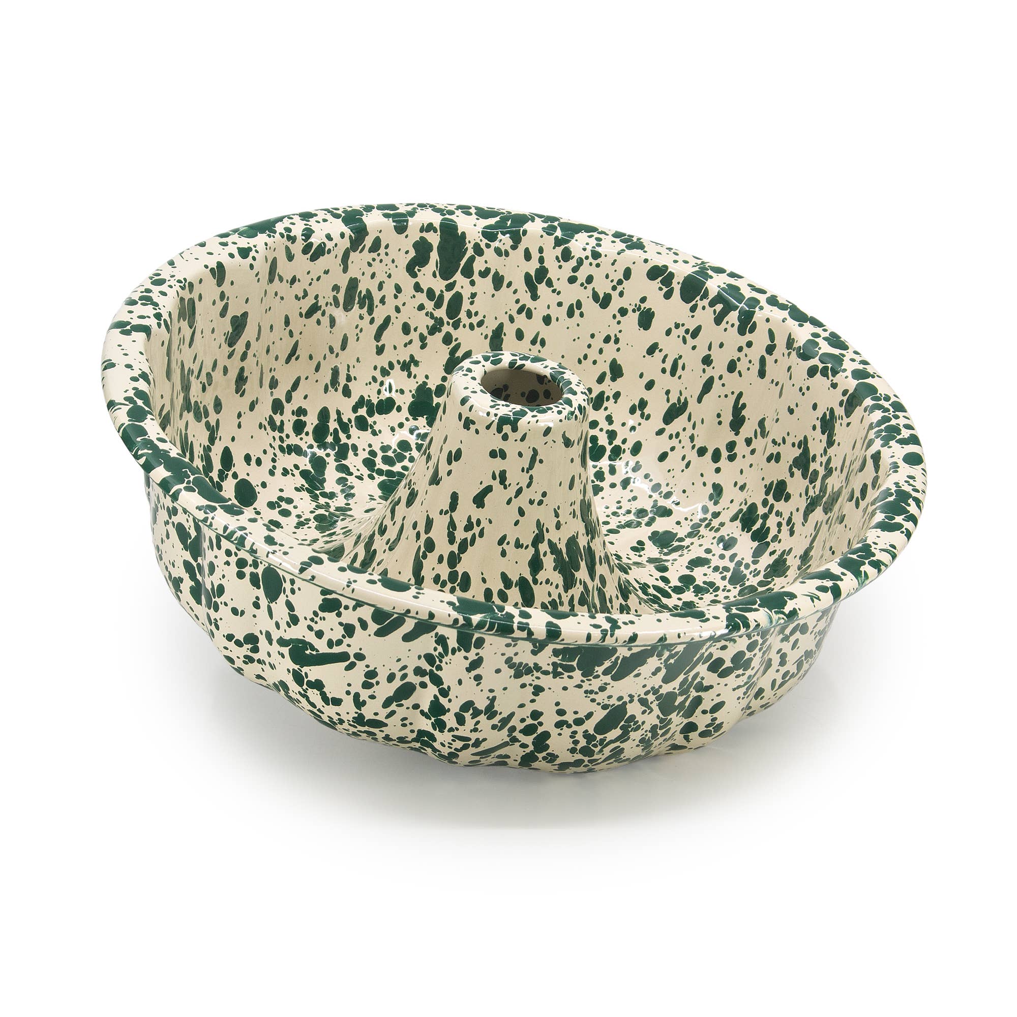 Splatter Enamelware Bundt Pan