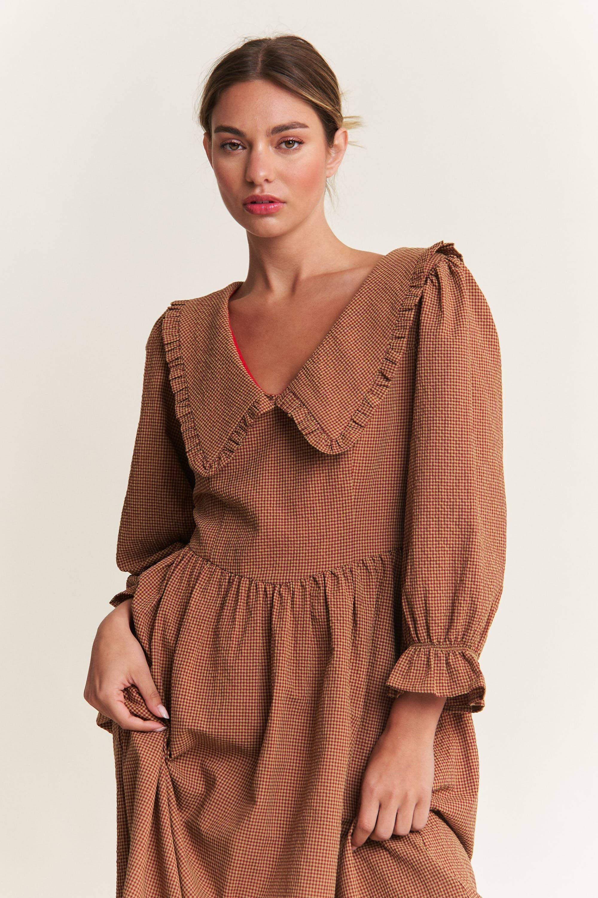 Burgundy Amber Midi-Dress