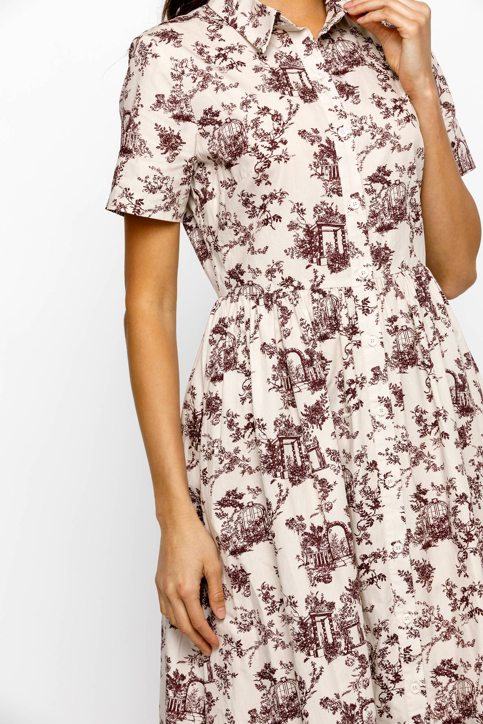 Garden Print Midi Dress