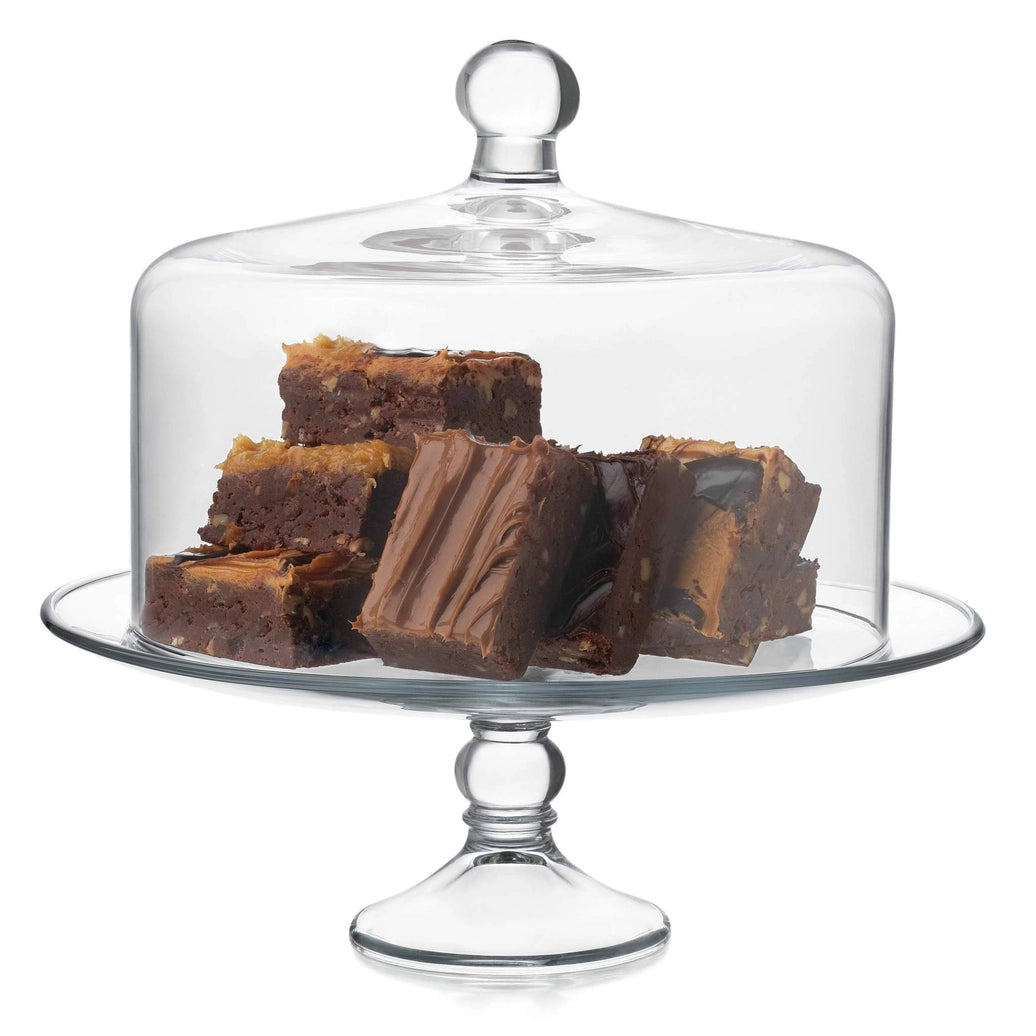 Selene Glass Cake Stand with Dome