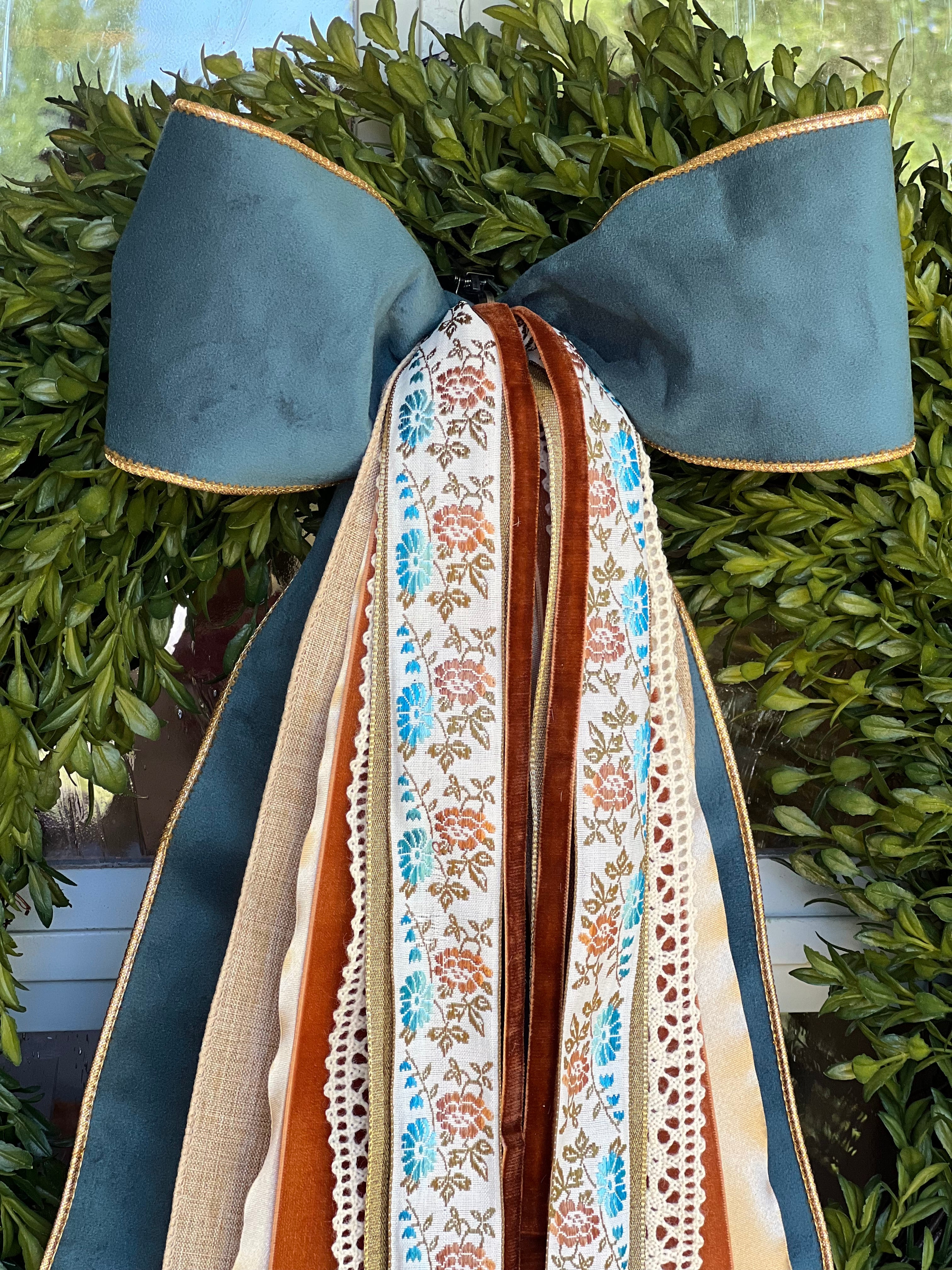 Copper Bloom Wreath Ribbon