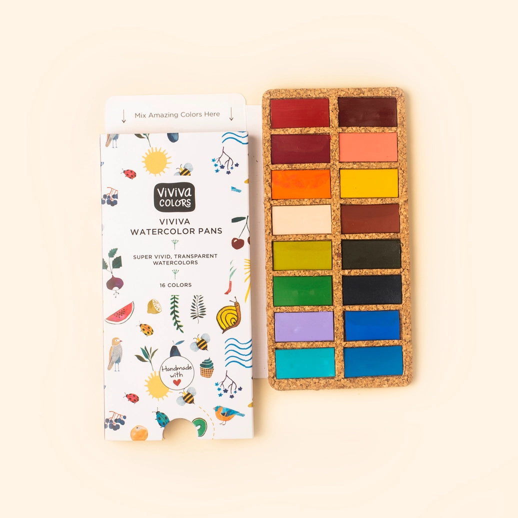 Viviva Watercolor Set - 16 Spring Colors