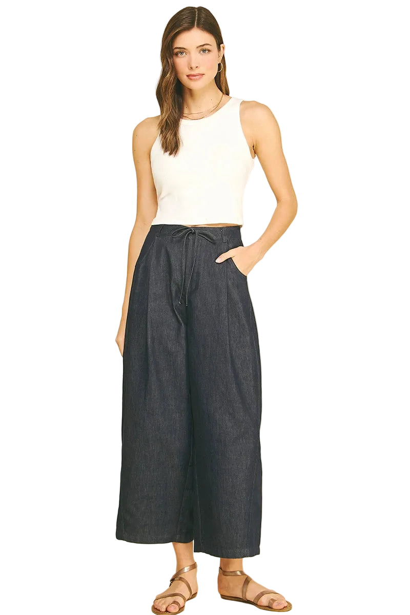 High Waist Barrel Dark Jean