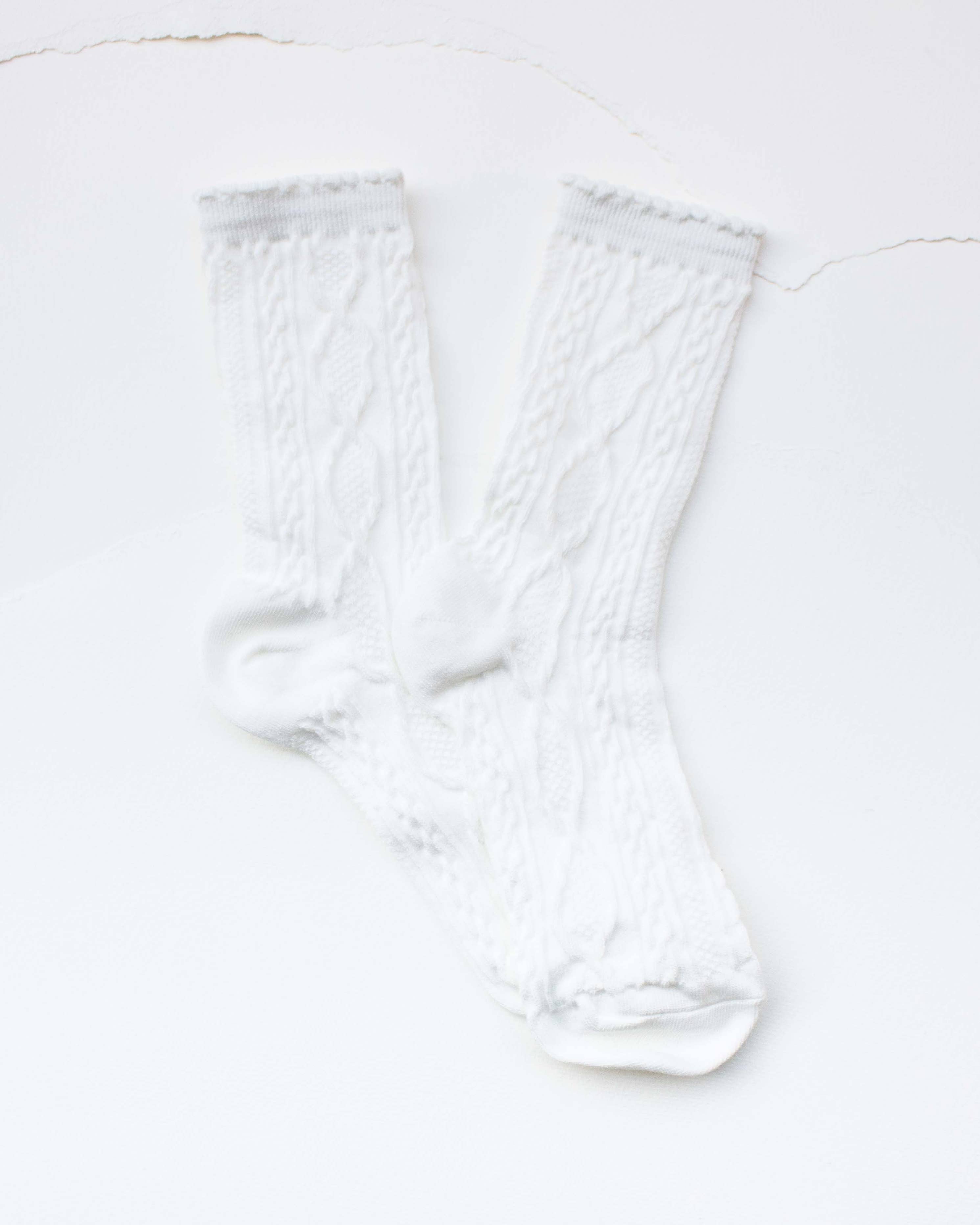 Twist Cotton Crew Socks