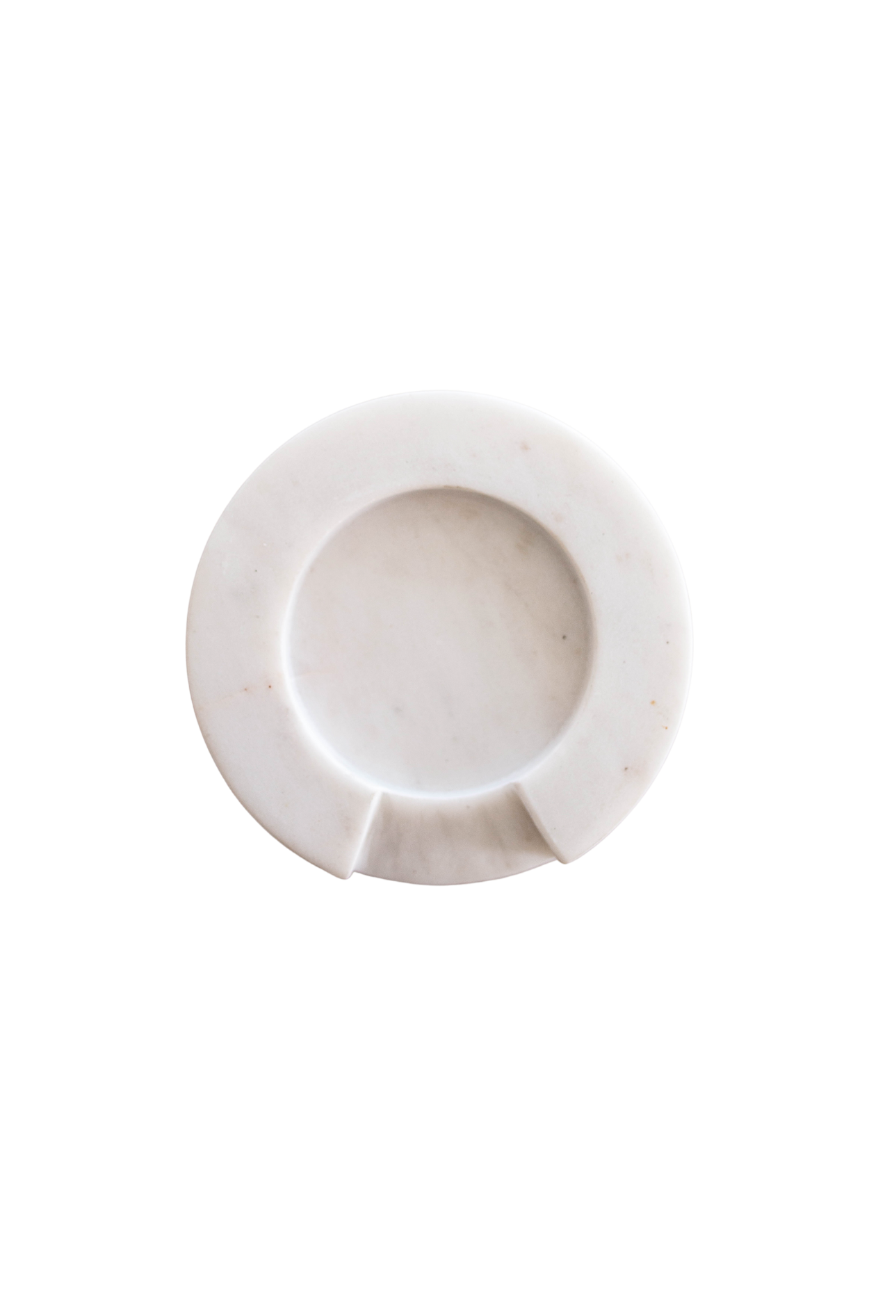 White Marble Round Spoon Rest