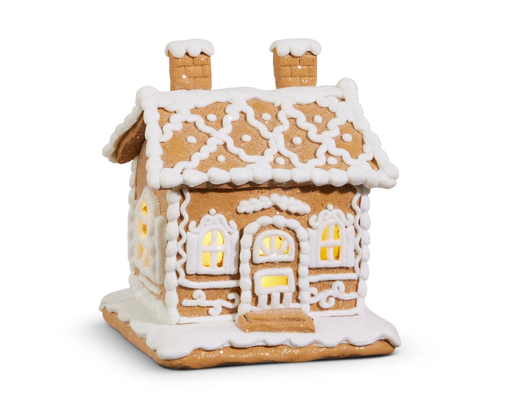 Lighted Gingerbread House 6"
