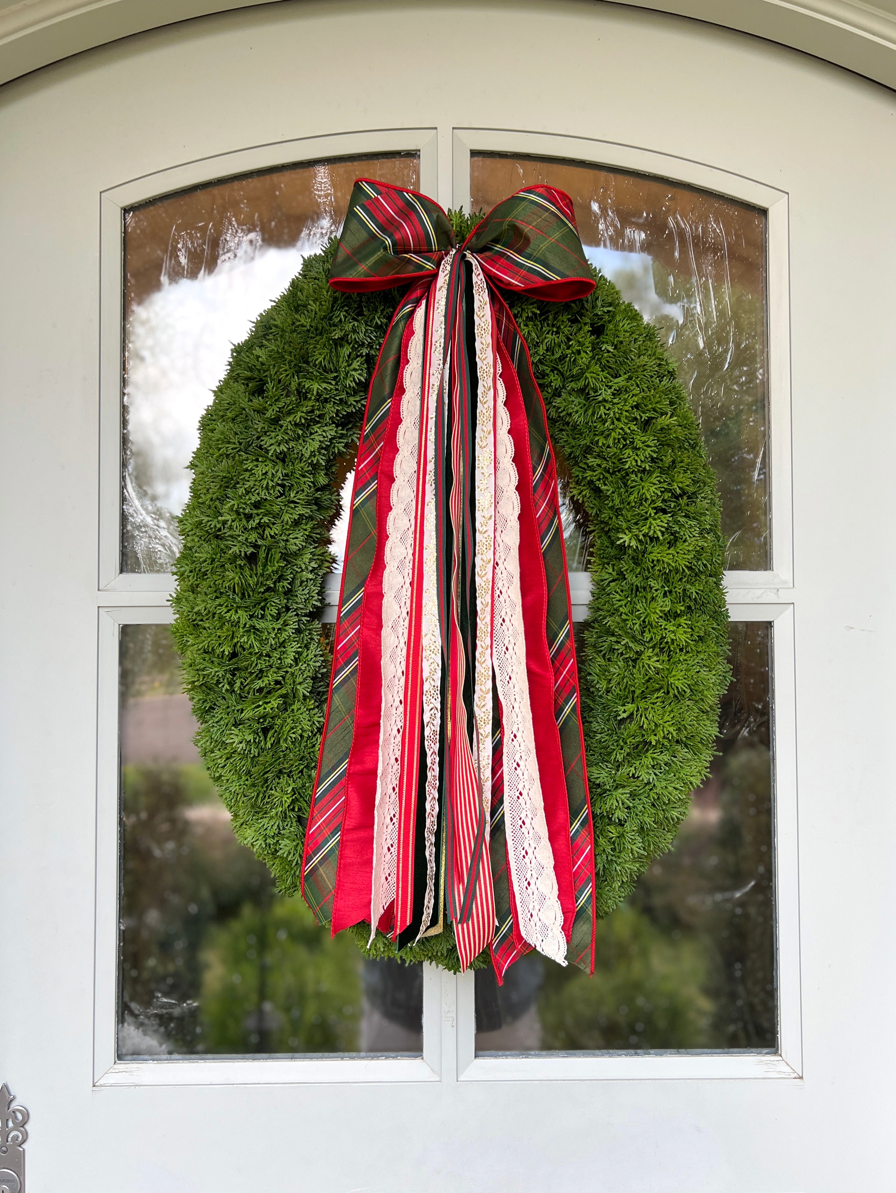 Plaid Tidings Wreath Ribbon