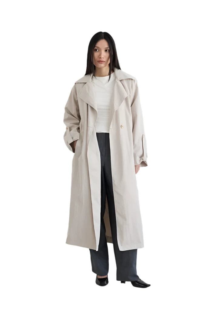 The Janie Coat | Midi Length Trench Coat