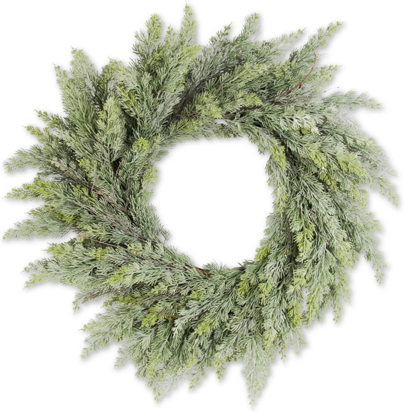 32" Frosted Real Touch Cedar Wreath