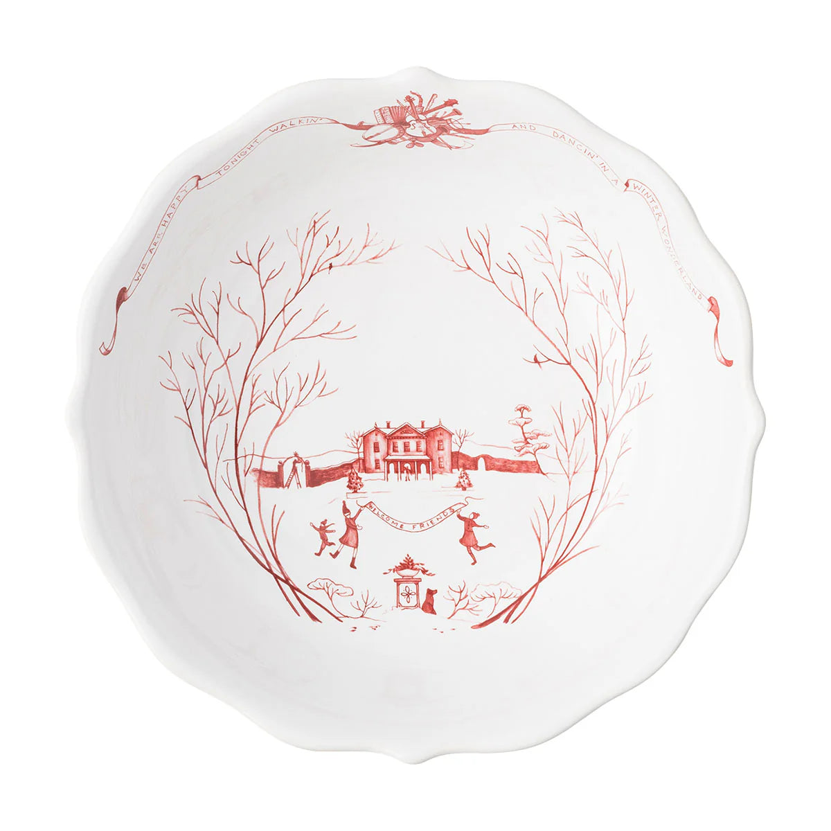 Country Estate Winter Frolic Serving Bowl 10"