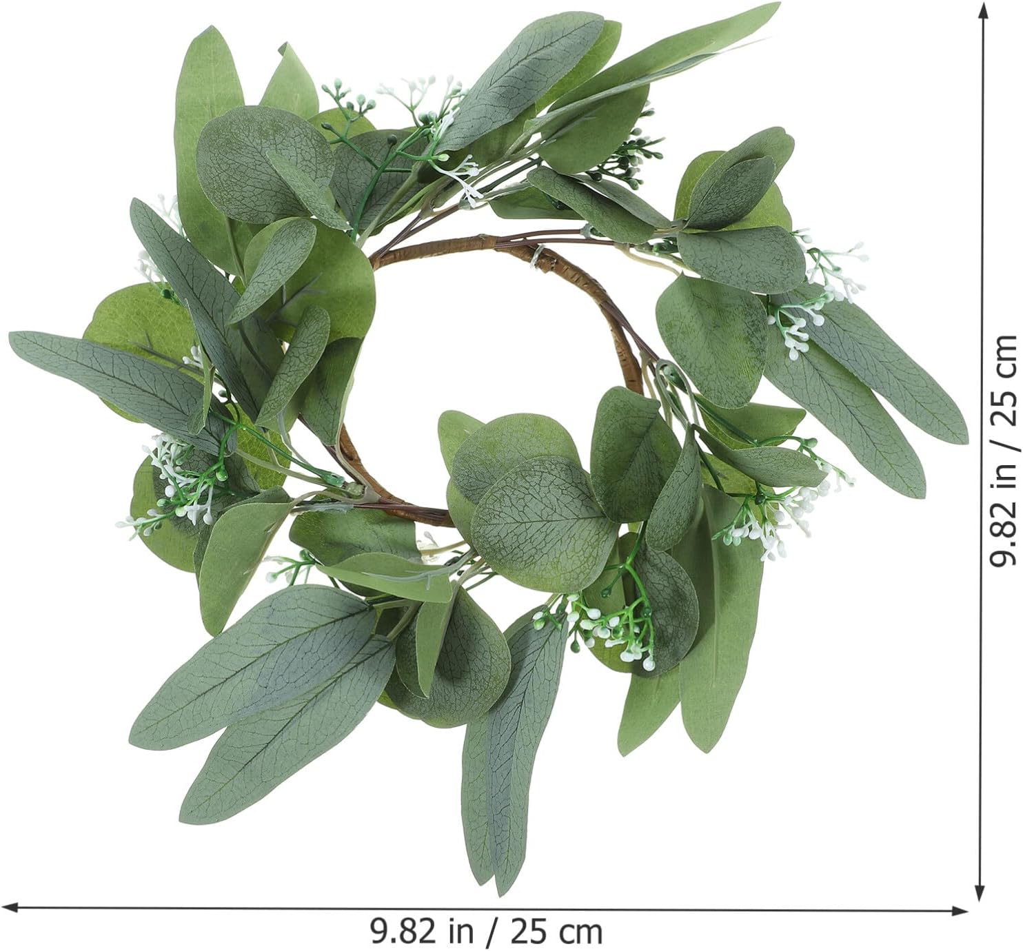 19" Mixed Eucalyptus Candle Ring/Wreath (6"Dia.)