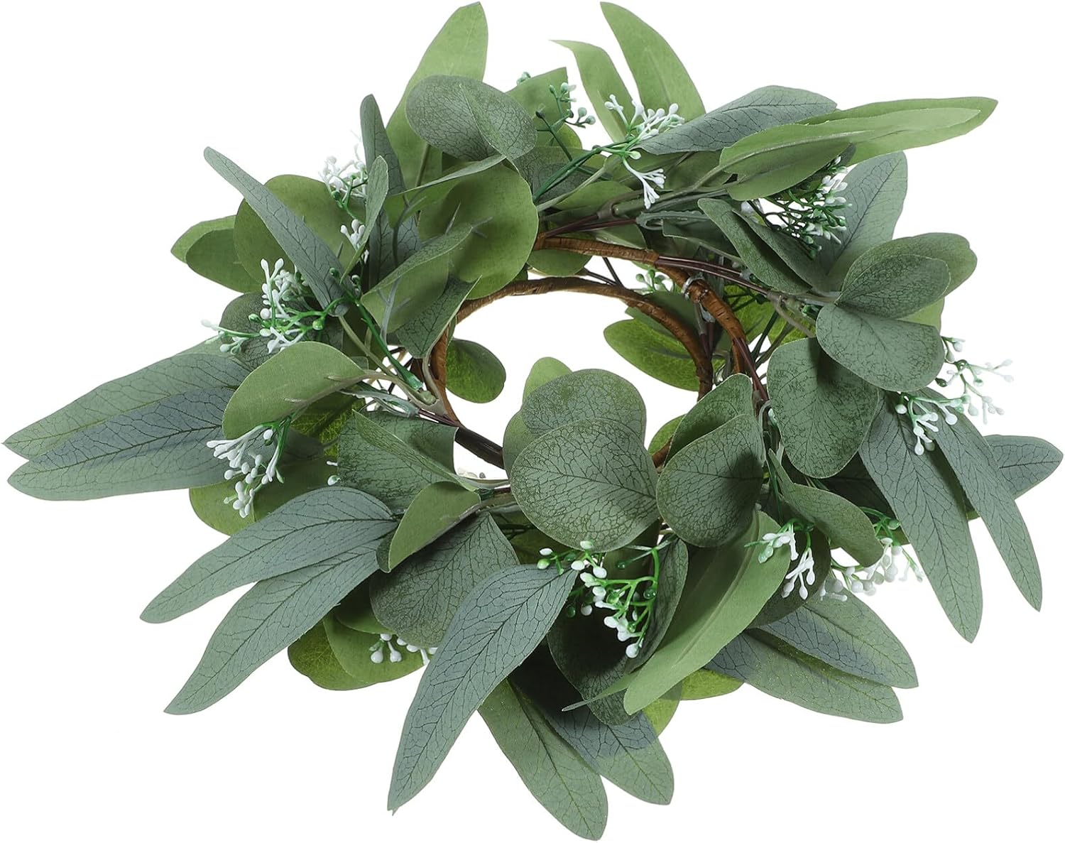 19" Mixed Eucalyptus Candle Ring/Wreath (6"Dia.)