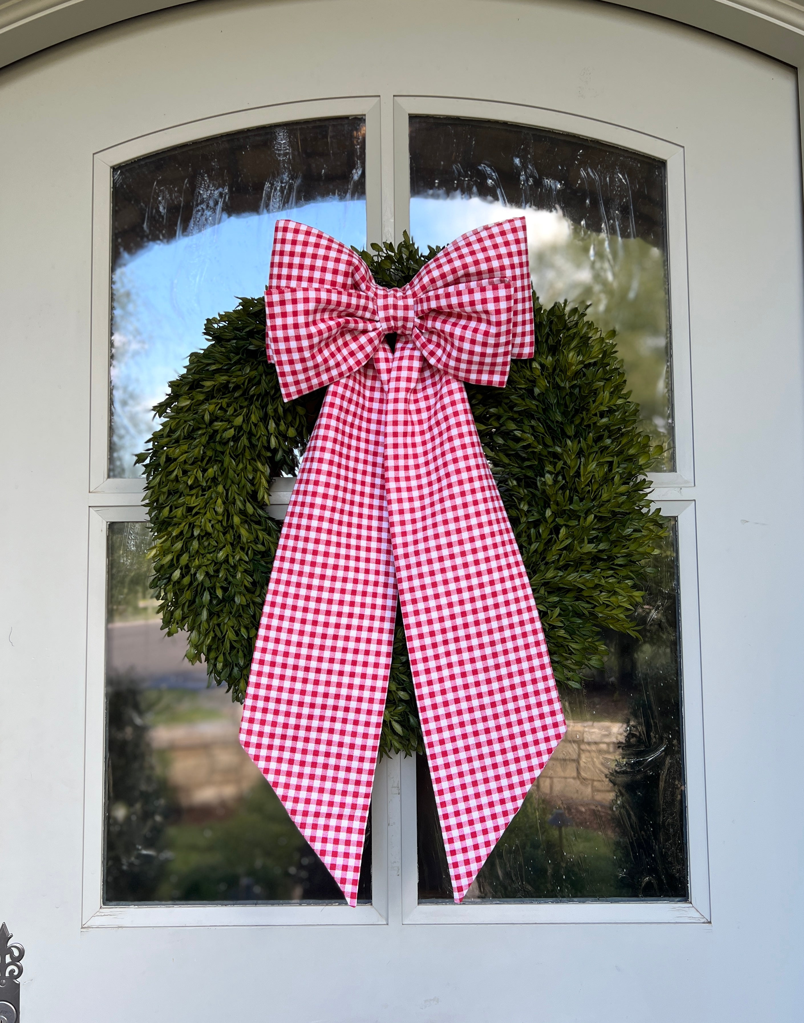 Swiss Check Wreath Bow