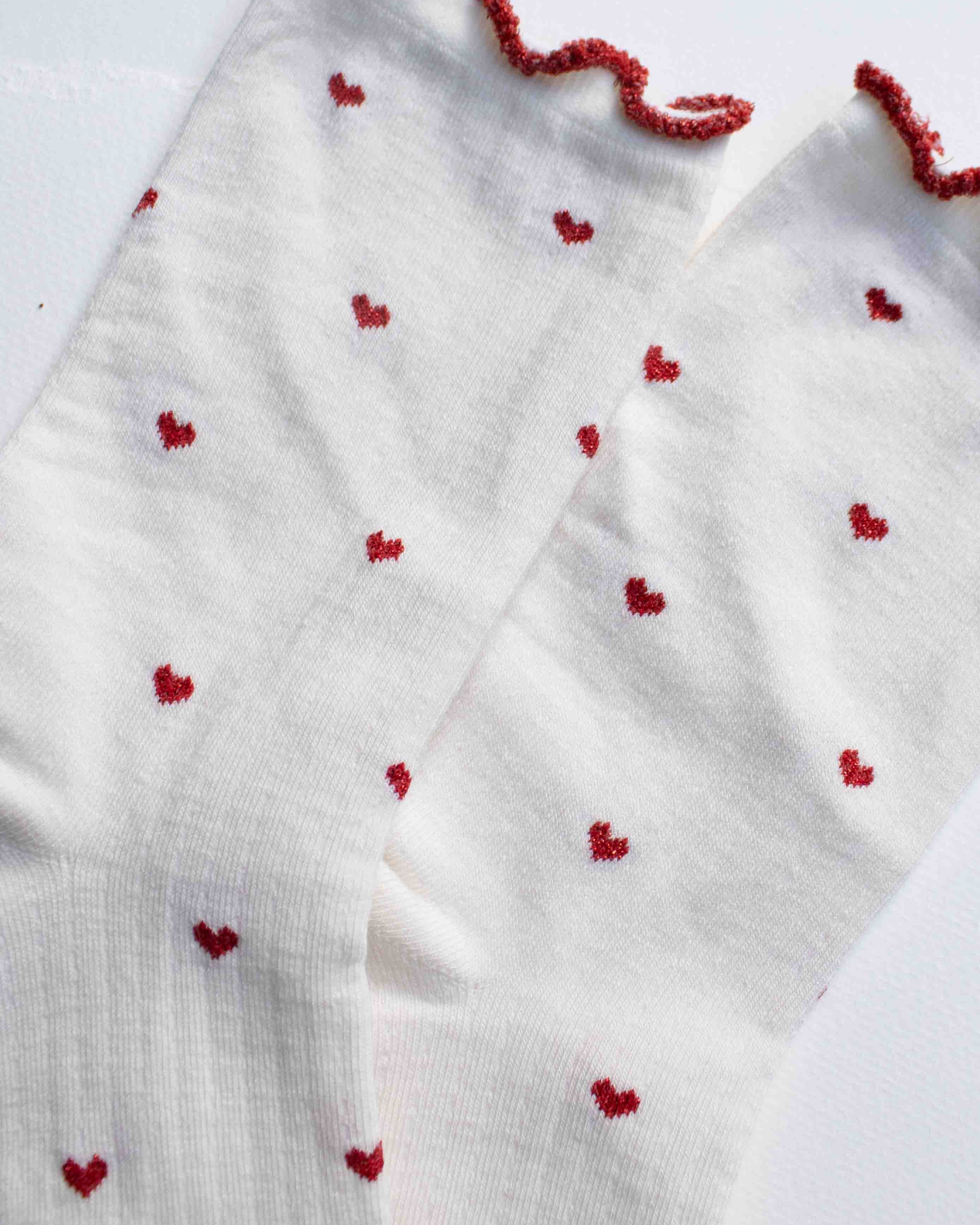Mini Heart Ruffle Socks