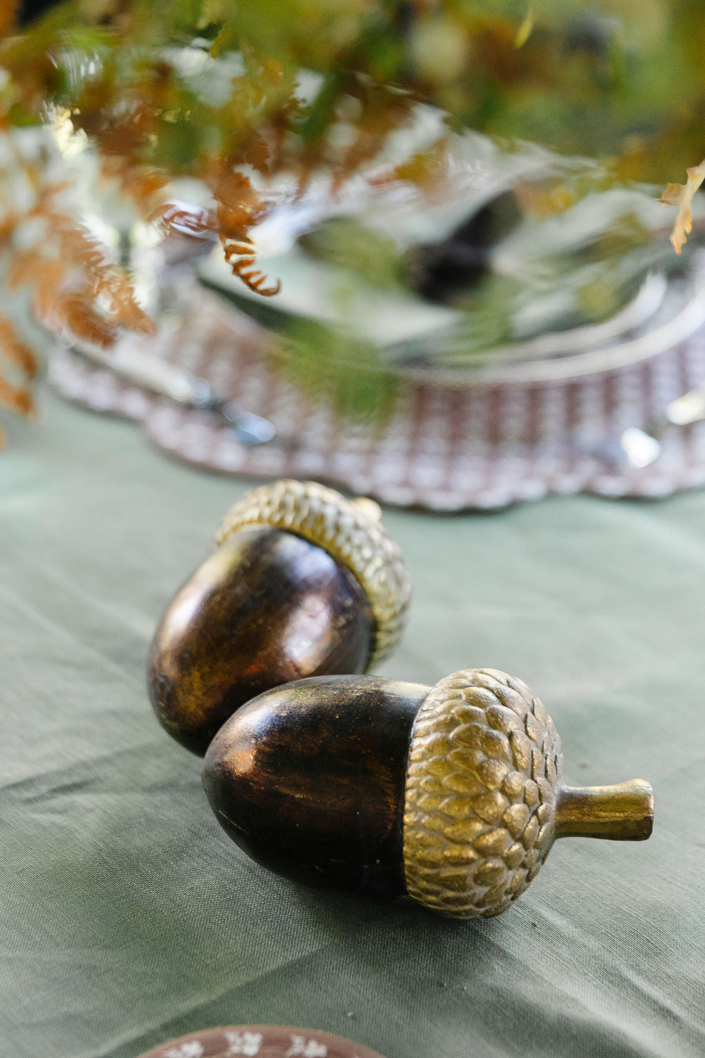 Gold and Bronze Acorn