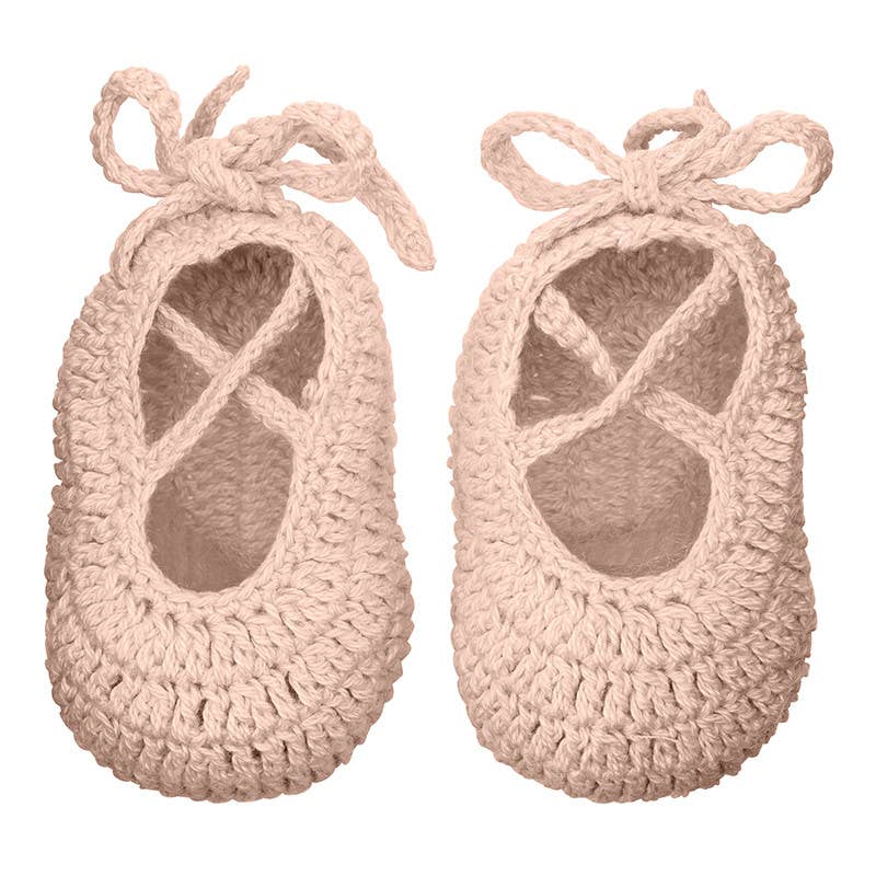 Knit Ballerina Baby Booties