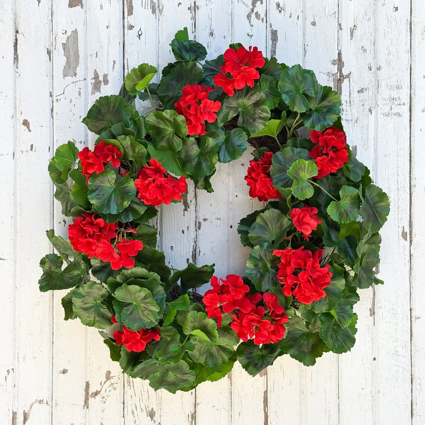 Geranium Wreath 26"