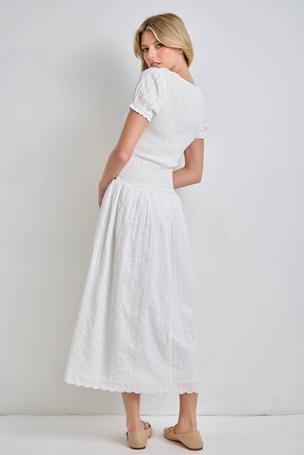 Madison Ivory Midi Dress