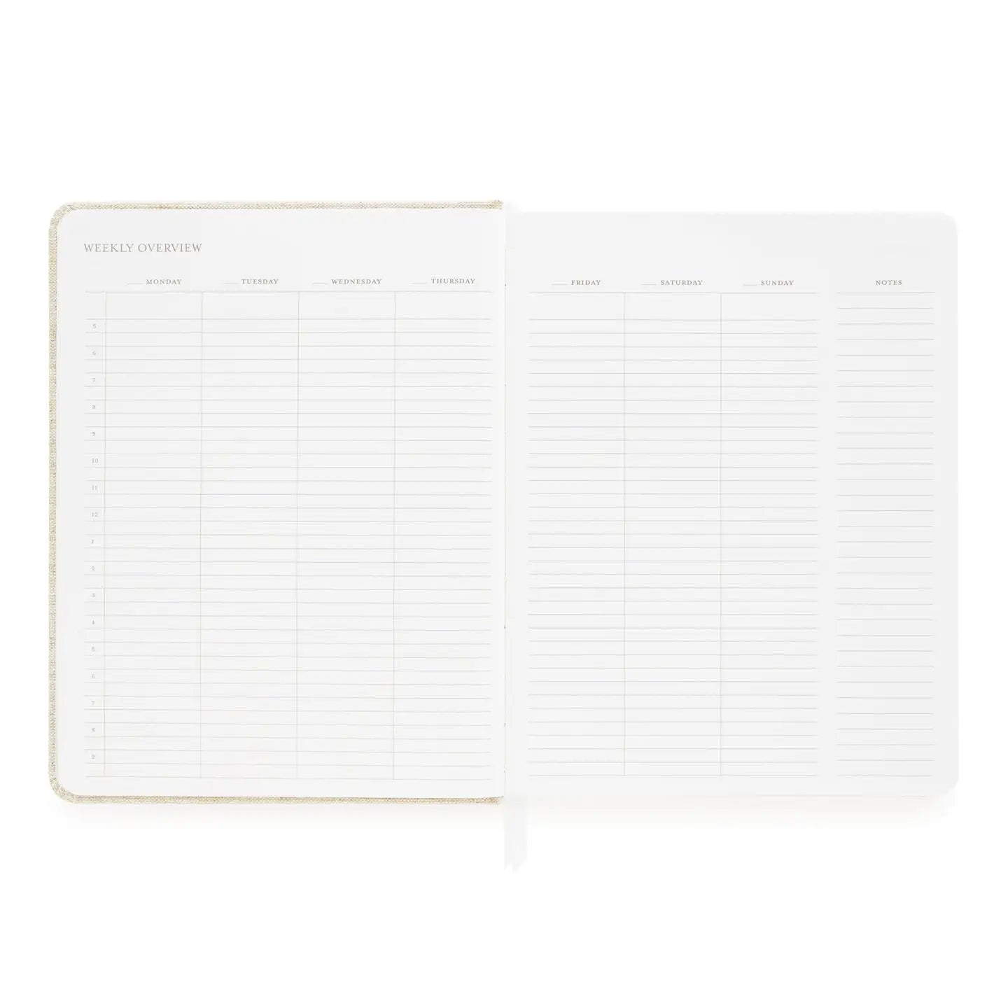 Undated Daily Planner, Flax