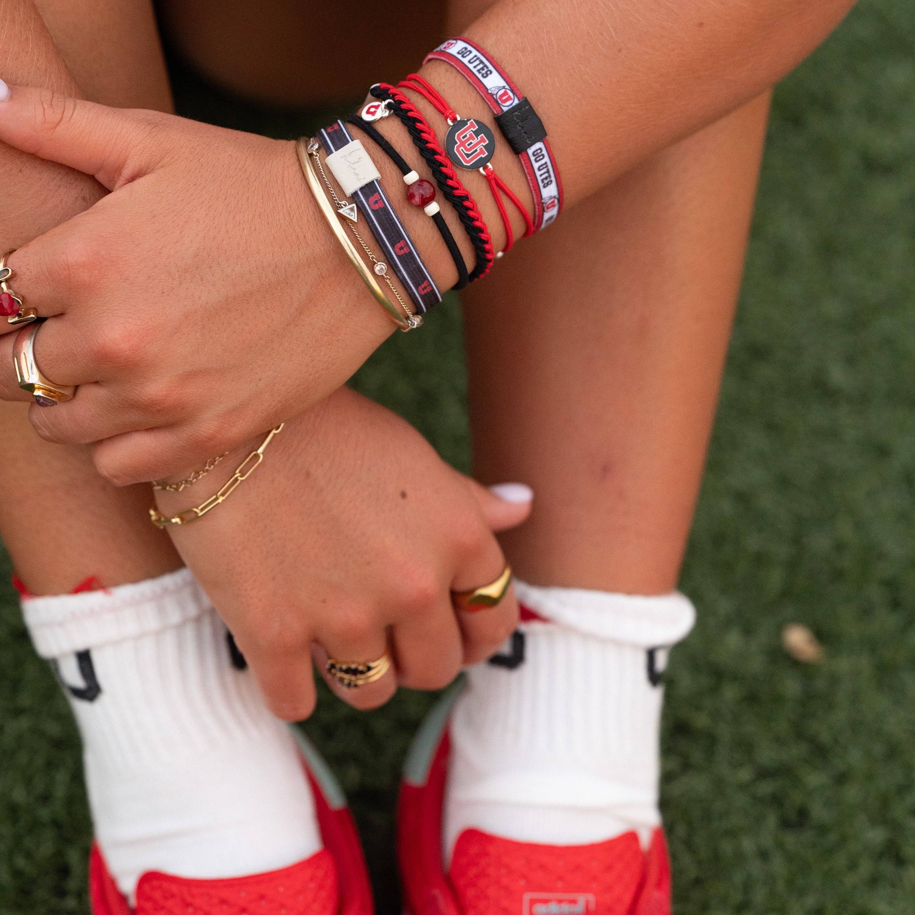 University of Utah Hair Tie Bracelets