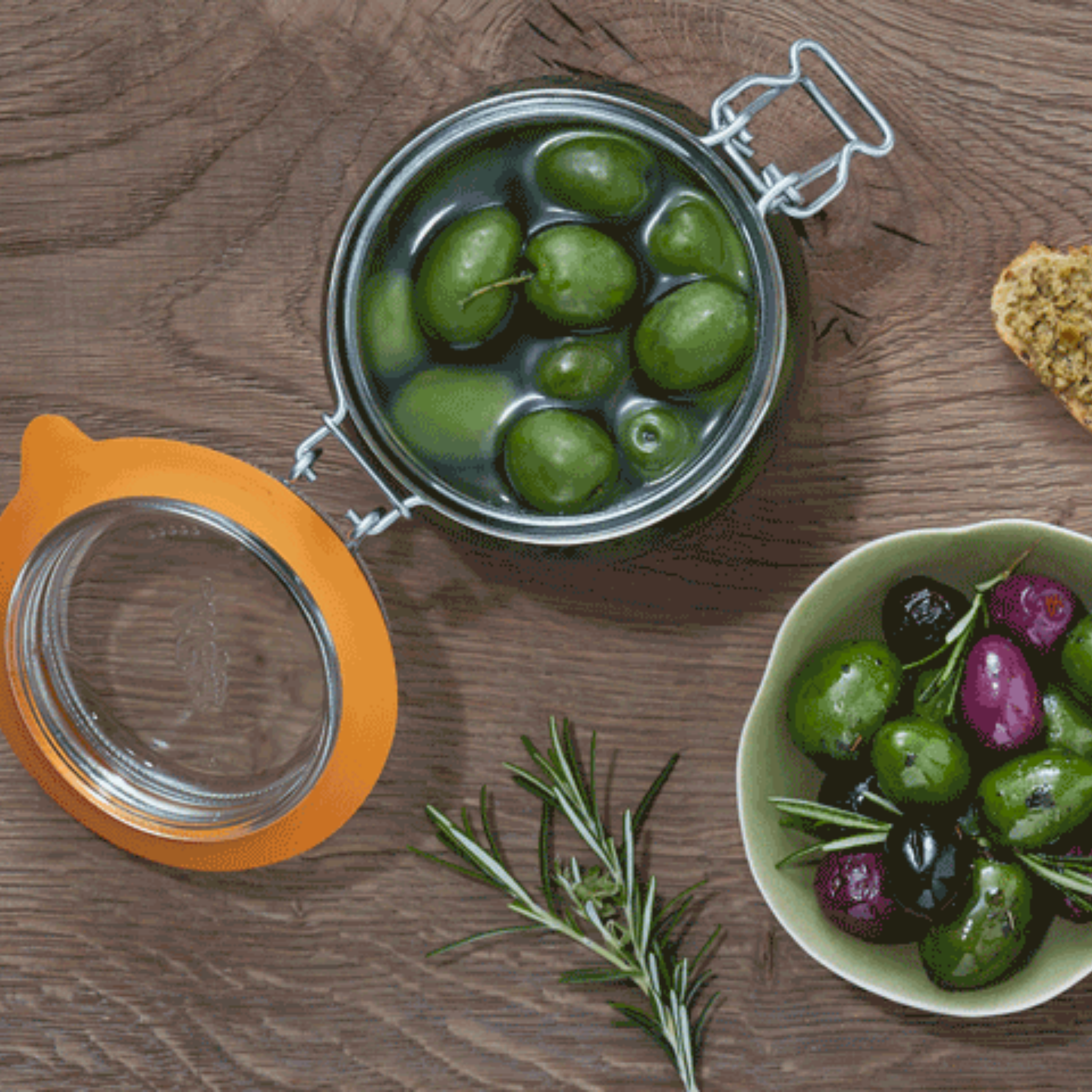 Rounded French Glass Storage Jar 500ml