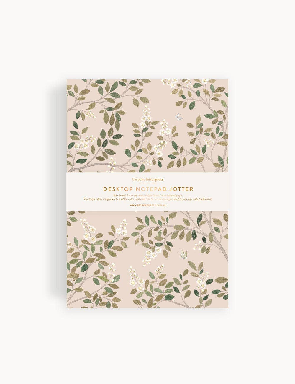 White Blossoms Notepad Desktop