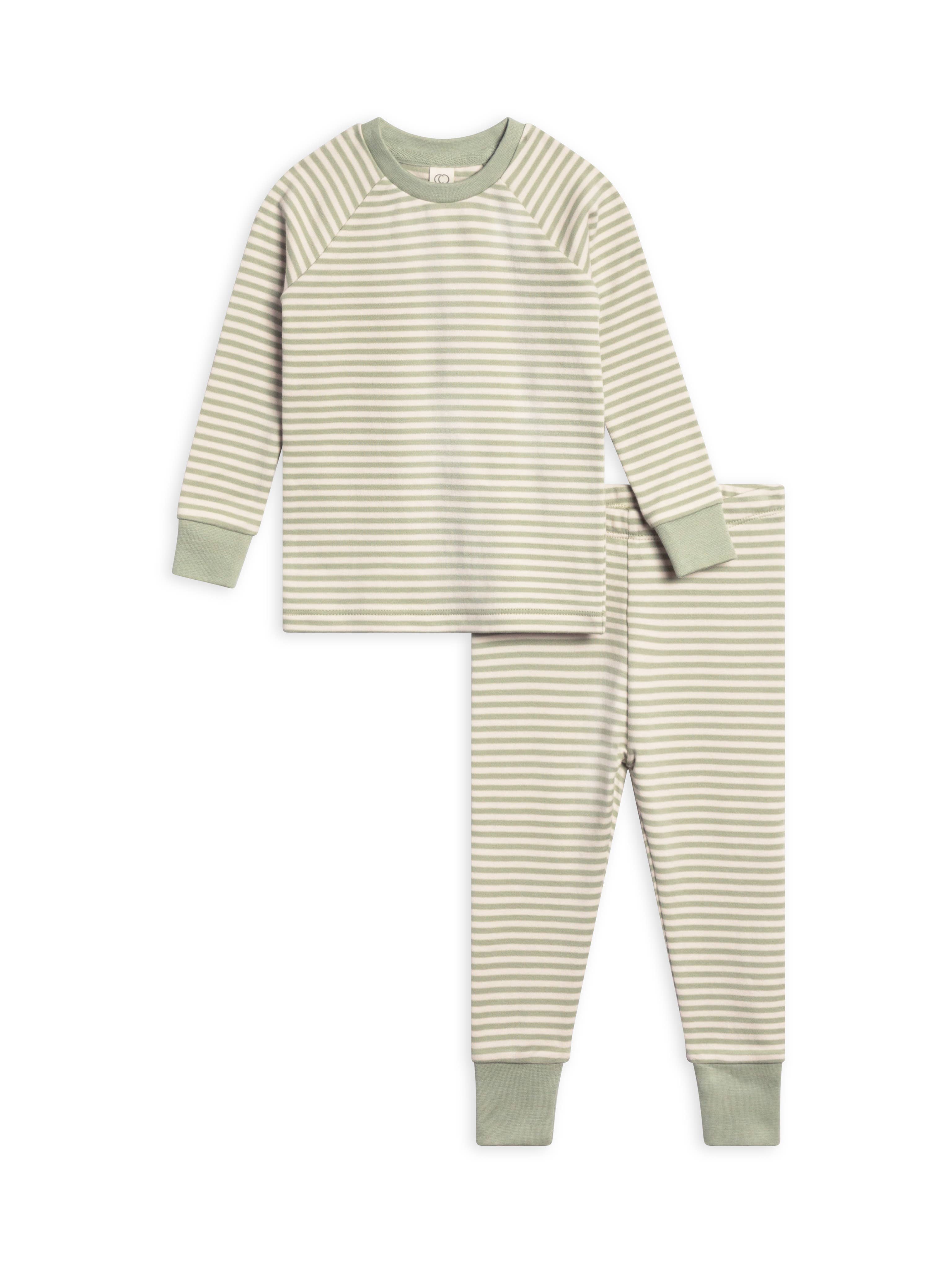 Mint Stripe Long Sleeve Jammie Set